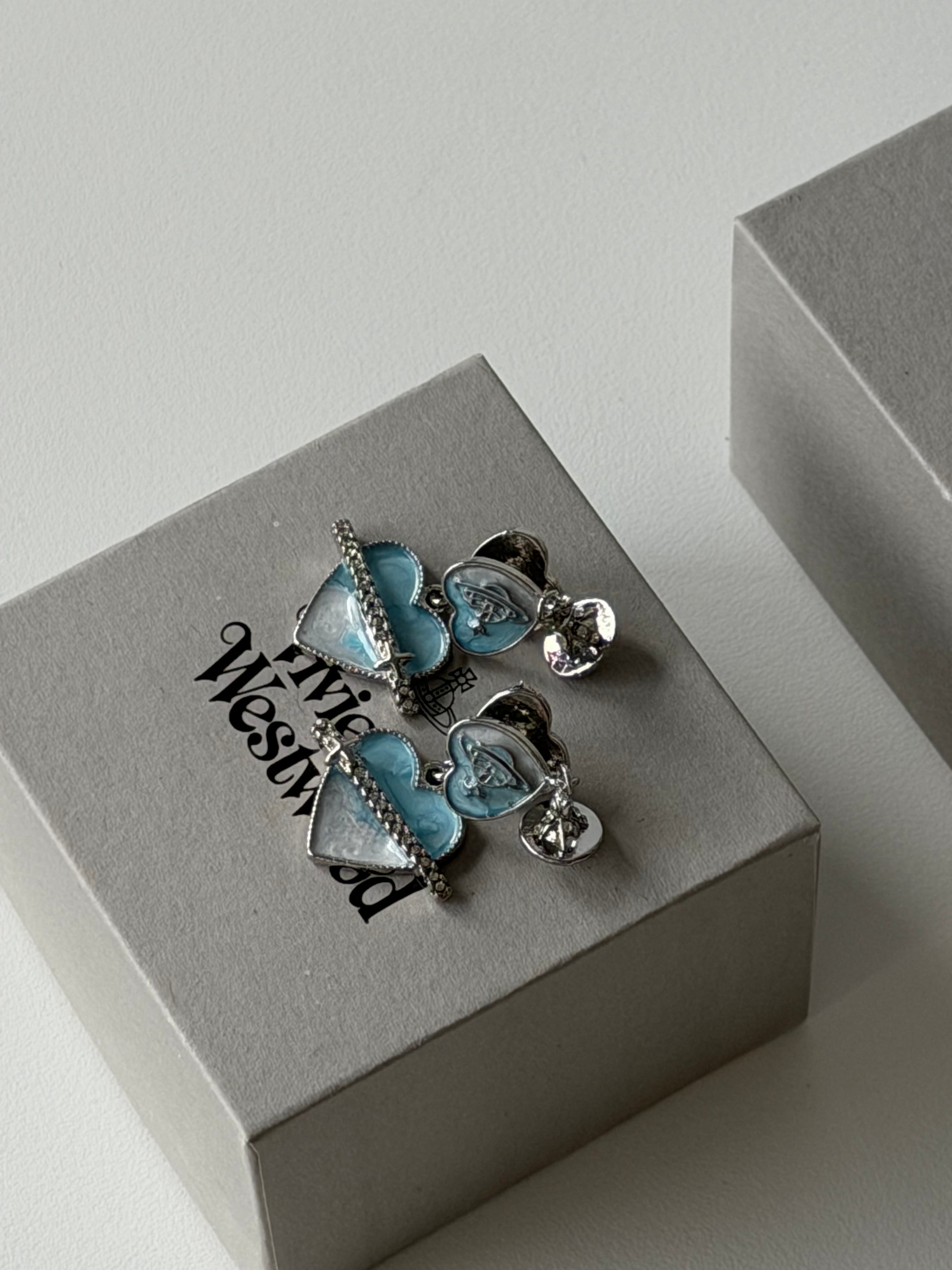 VW Heart Orb Earring Jacket Set