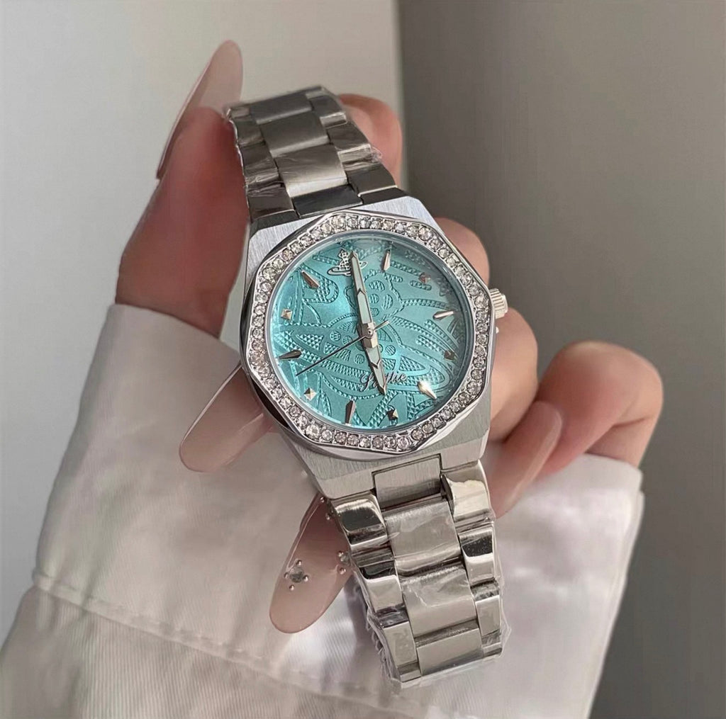 VW Wallace Watch - Blue/Silver Link