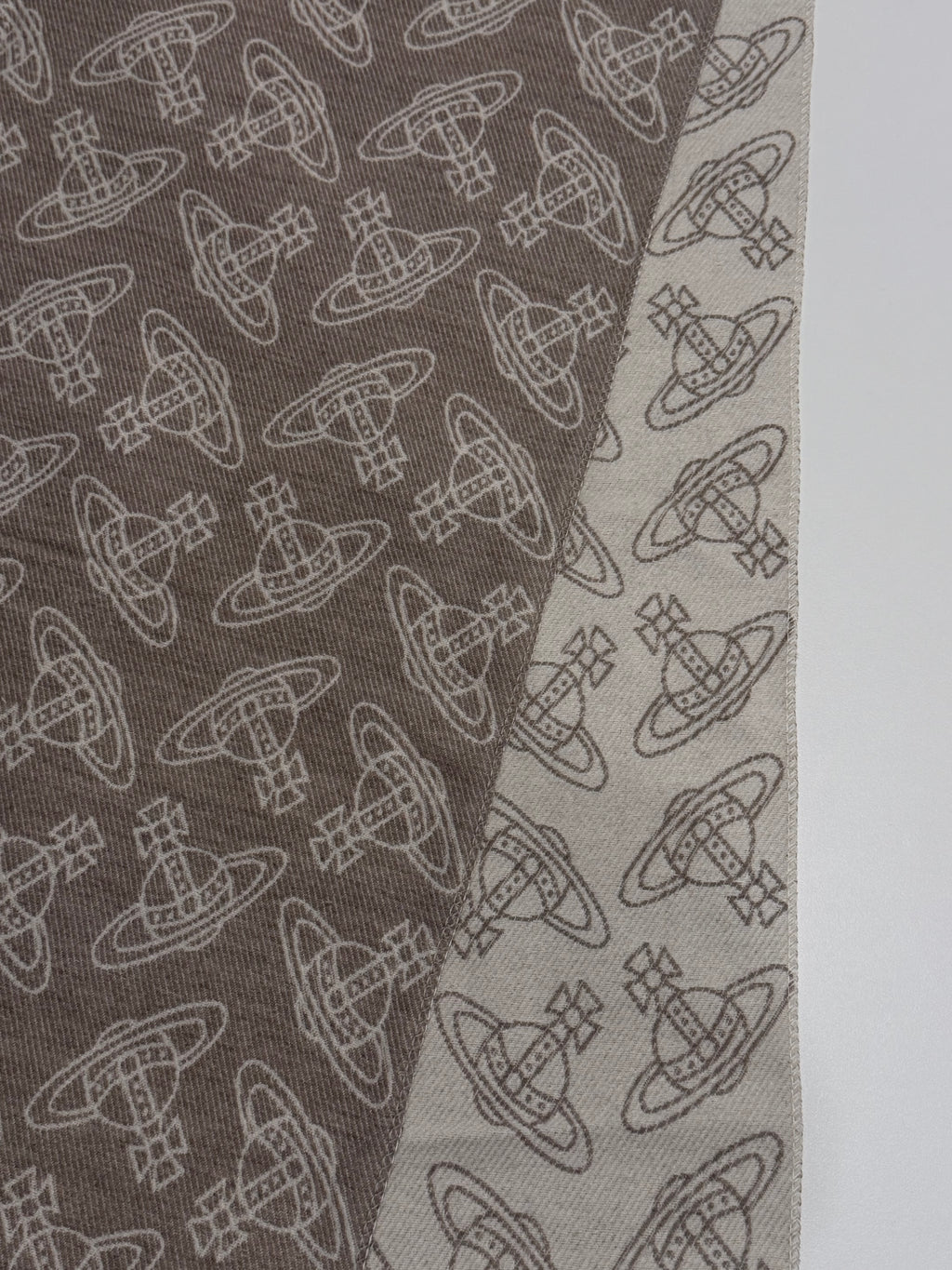VW Double Side Allover Orb Print Scarf - Beige
