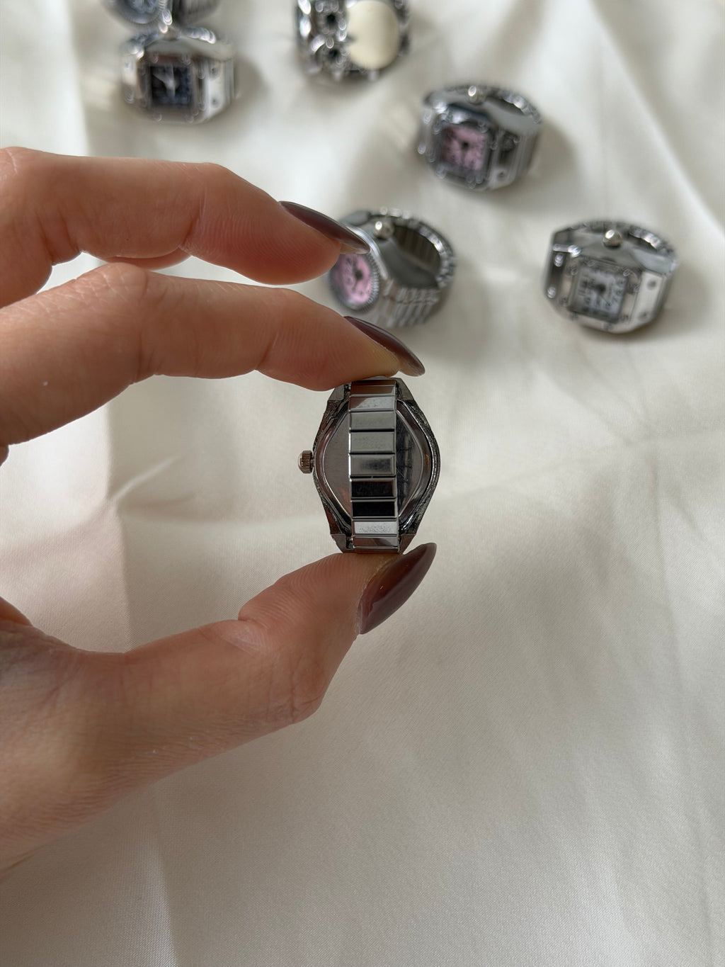 Milano Watch Ring - Silver White