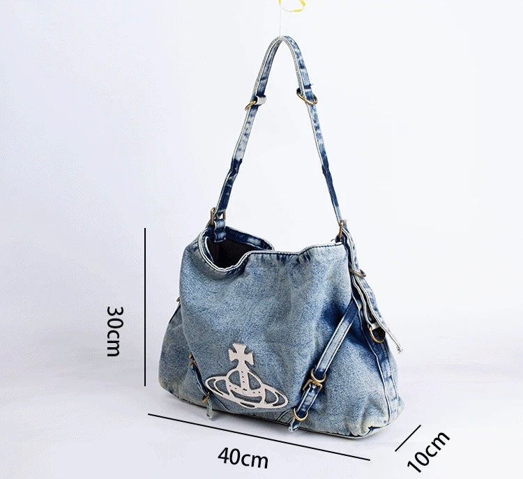 VW Maxime Large Shoulder Bag - Denim