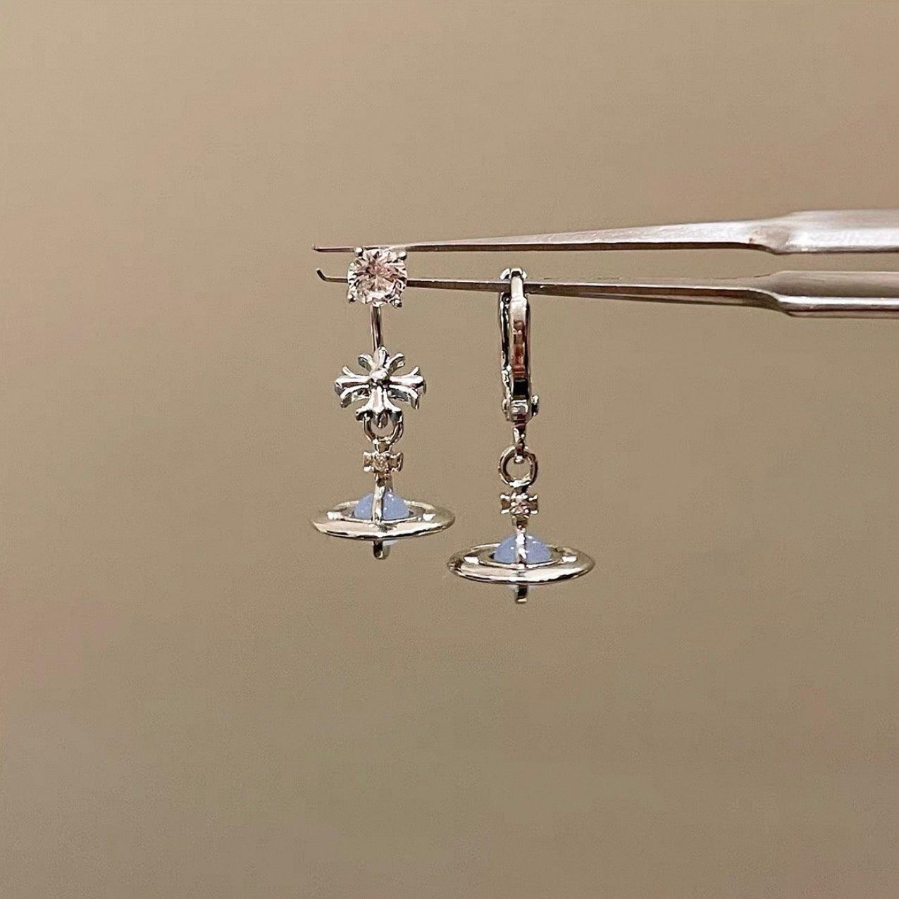 VW Orb Drop Earring Set - Blue