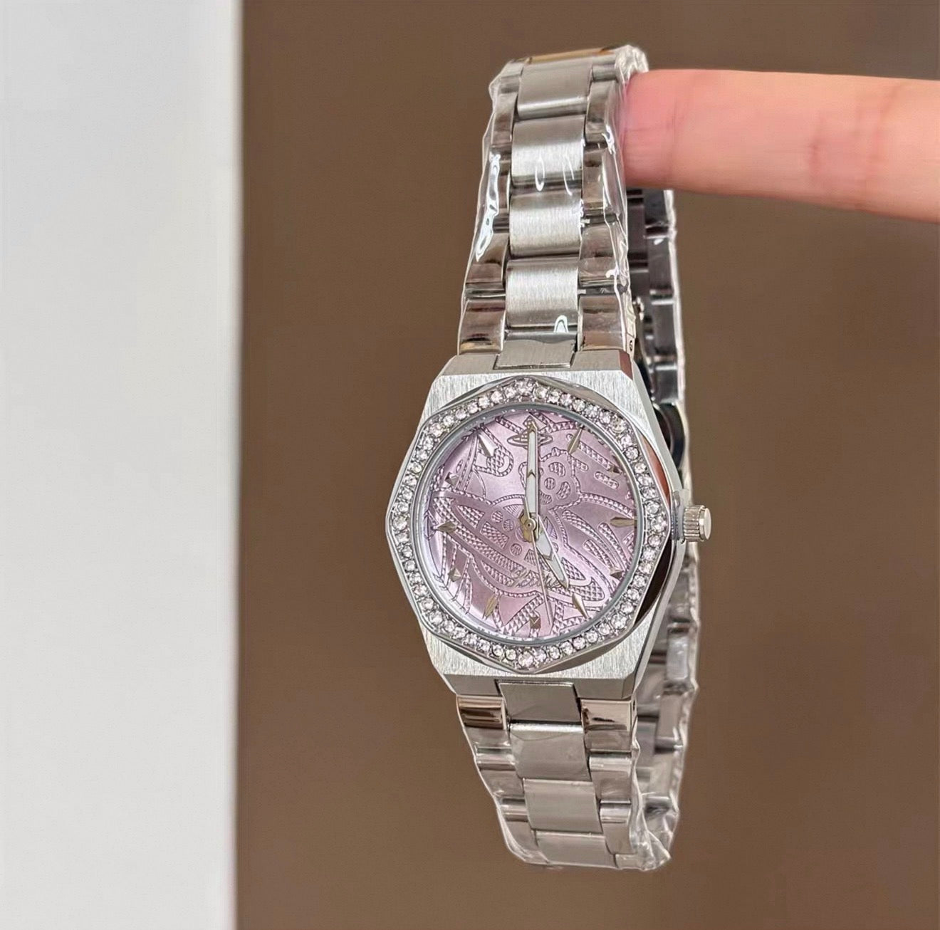 VW Wallace Watch - Purple/Silver Link