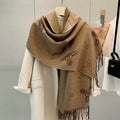 VW Orb Print Scarf - Brown