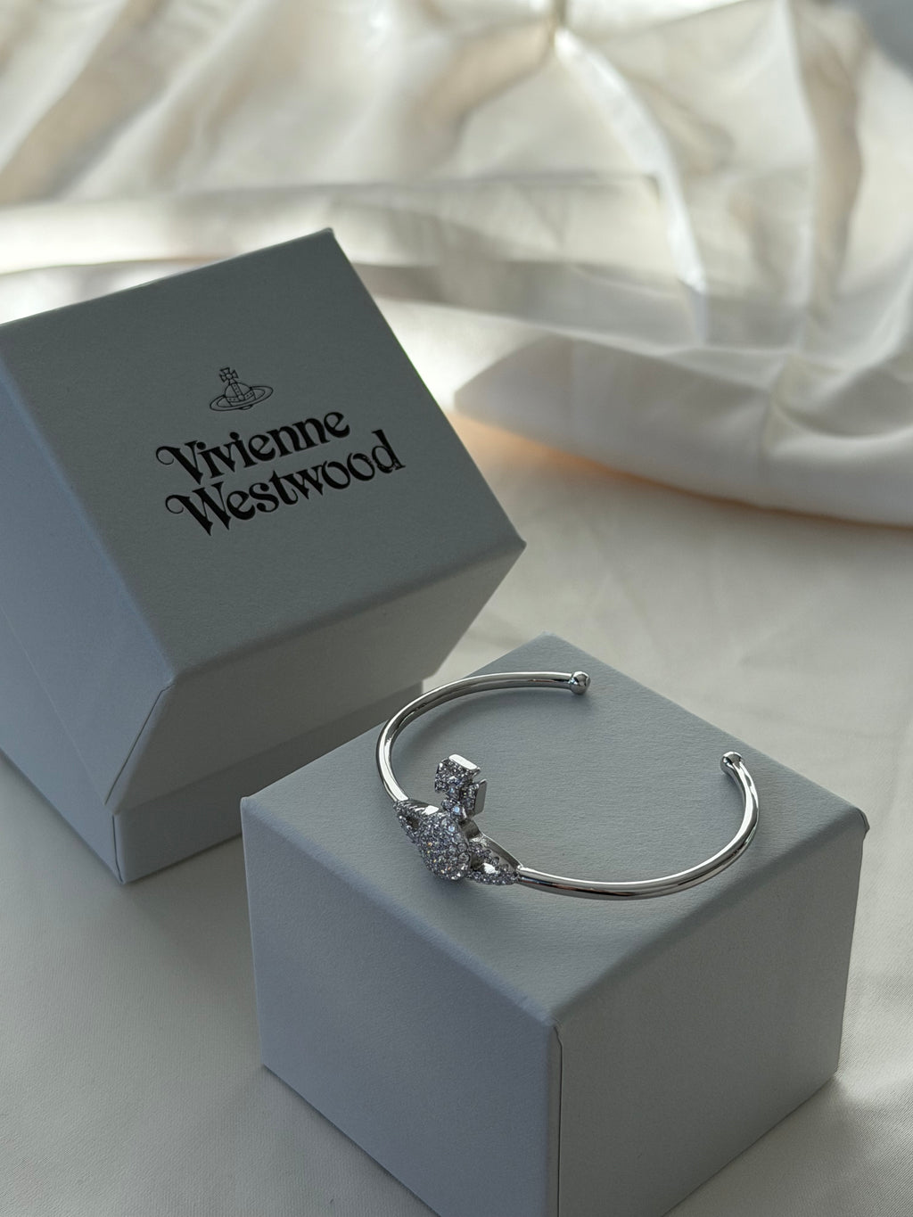 VW Mini Bas Relief Open Cuff Bracelet - Silver