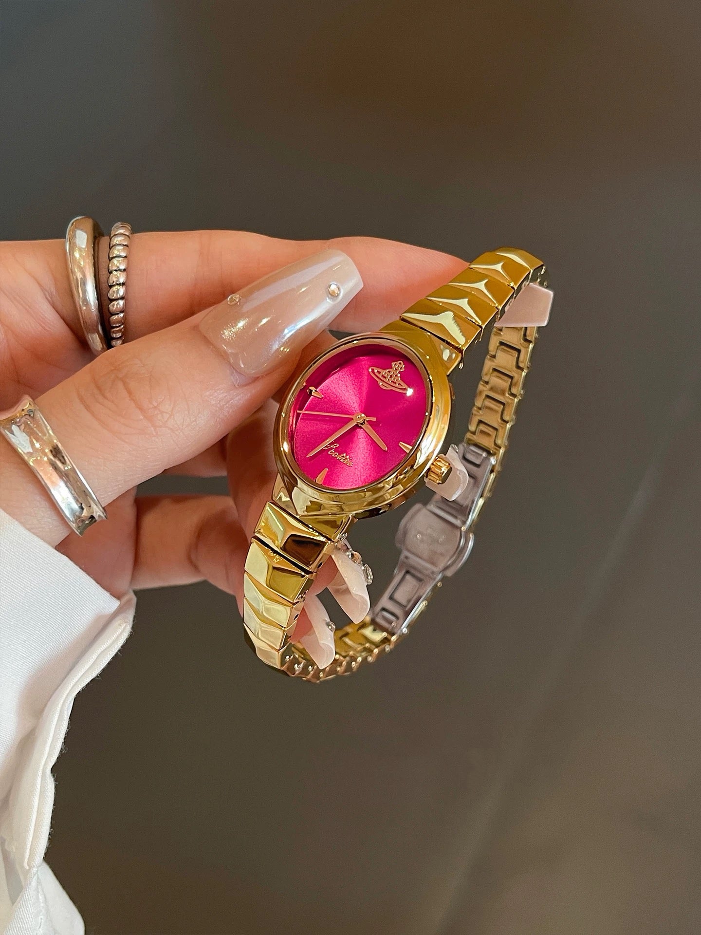 VW Armour Watch - Red/Gold Link