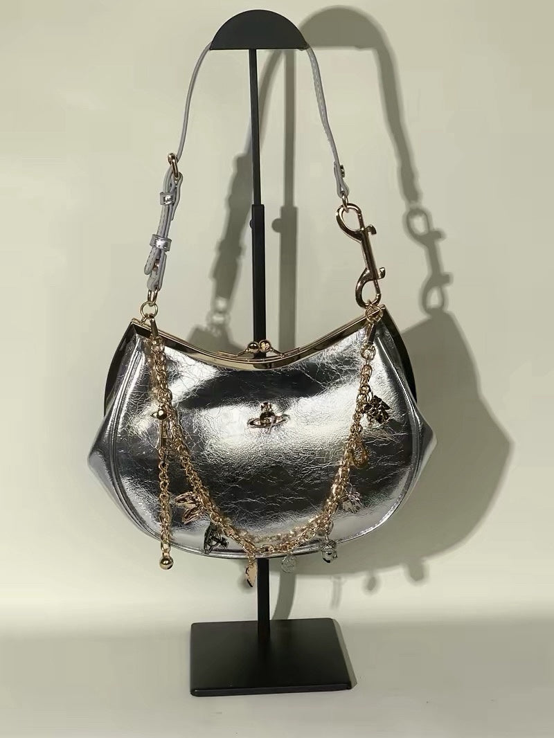 Sac à main à fermoir VW Charm - Argenté