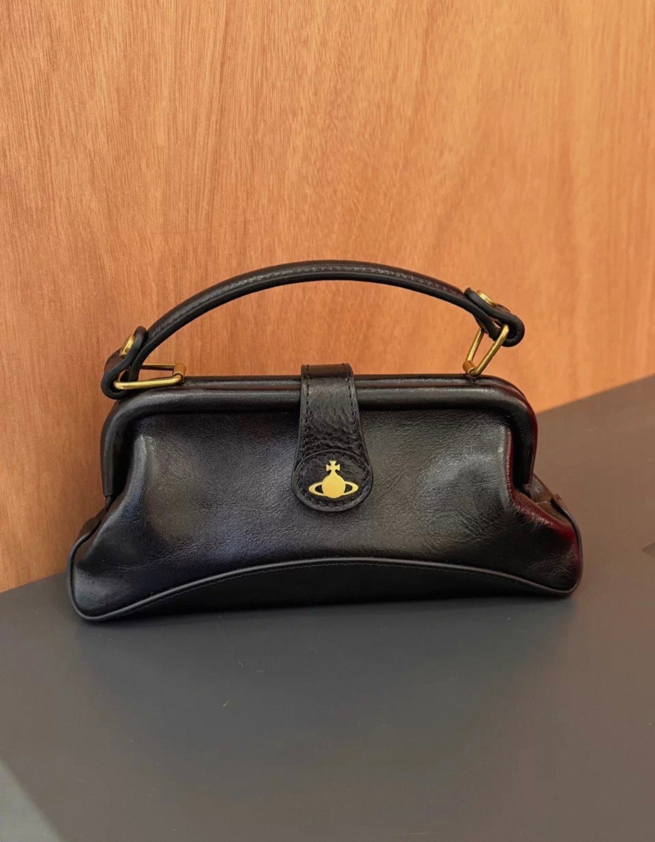 VW Jane Frame Purse - Matte Black