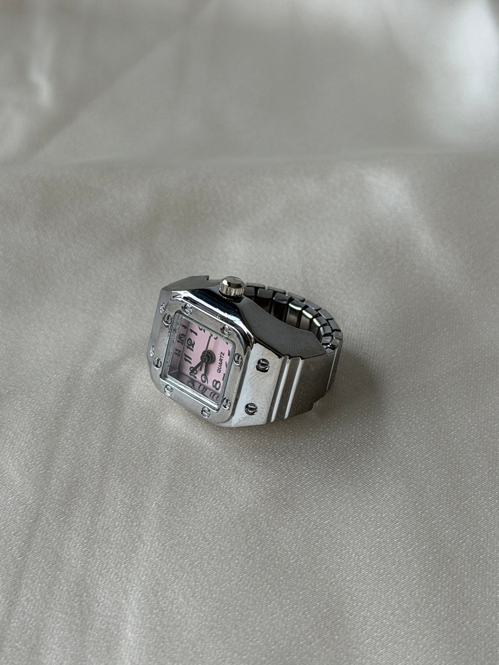 Santos Watch Ring - Silver Pink