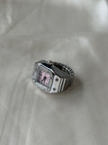 Santos Watch Ring - Silver Pink