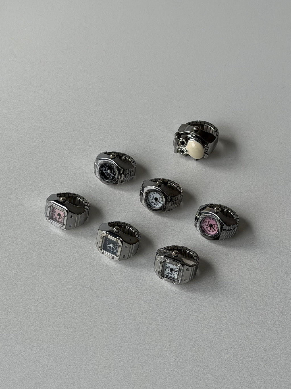 Milano Watch Ring - Silver White