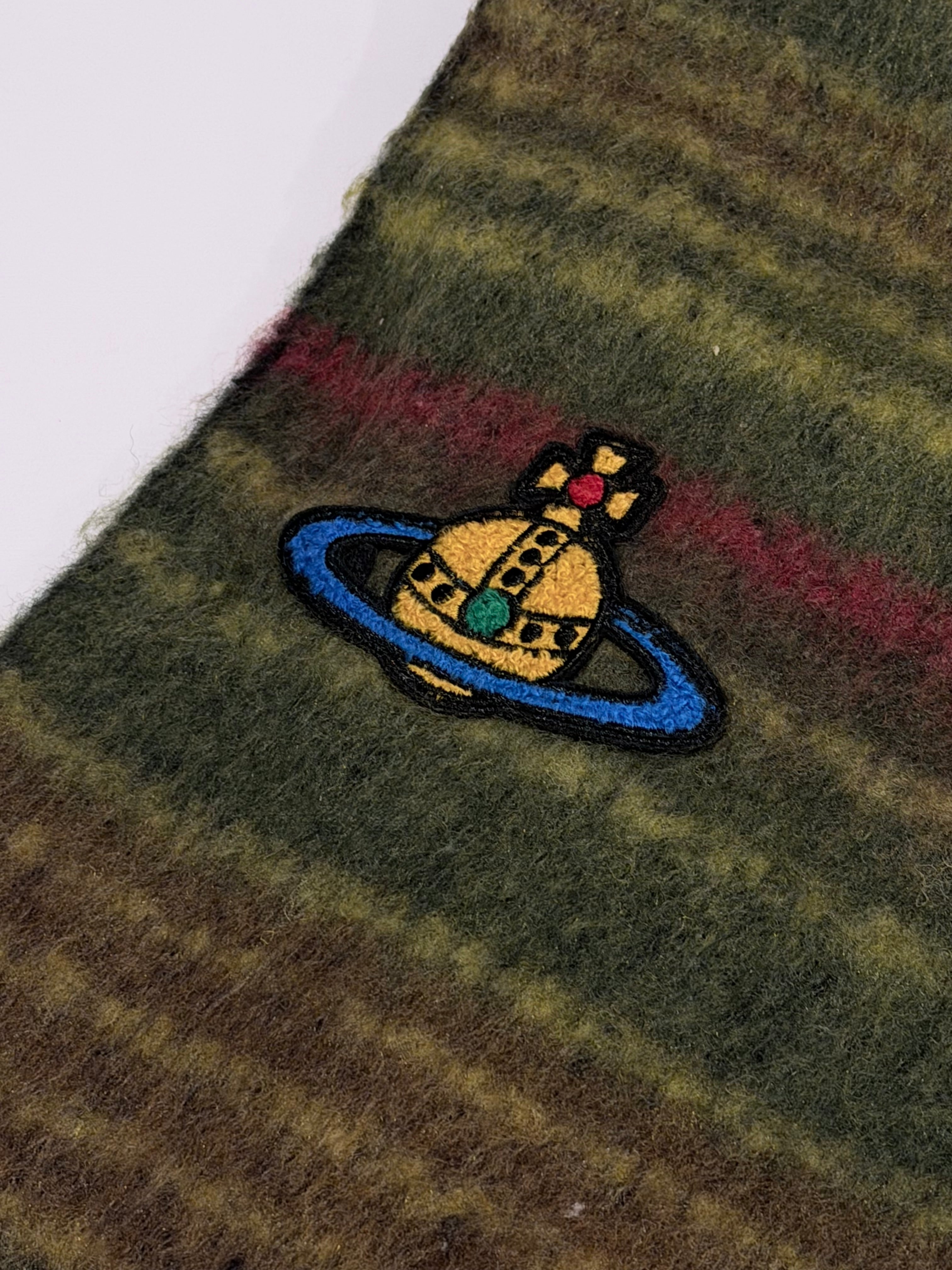 VW Orb Embroidered Scarf - Green
