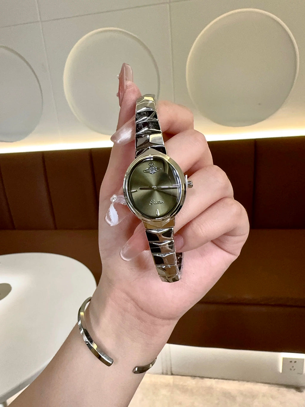 VW Armour Watch - Olive/Silver Link