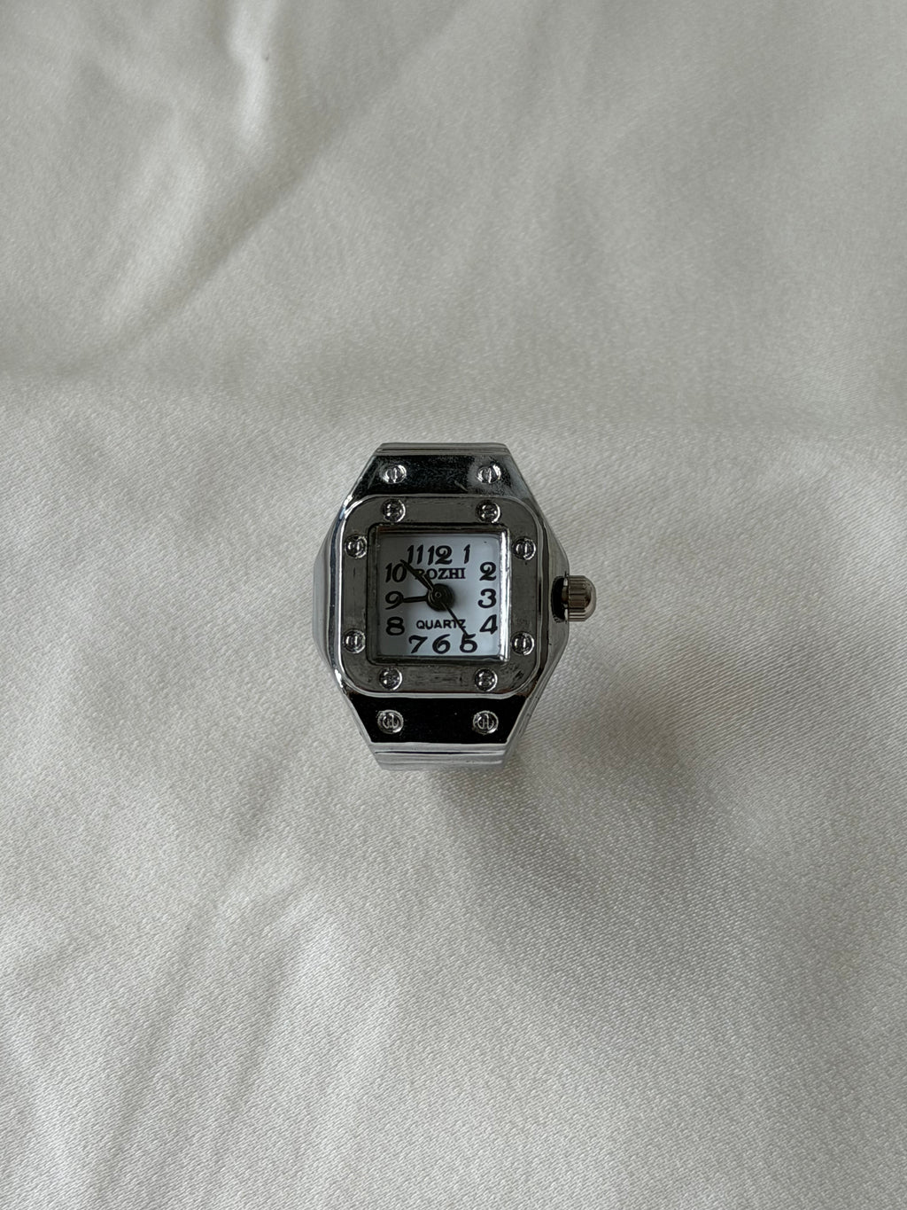 Santos Watch Ring - Silver White
