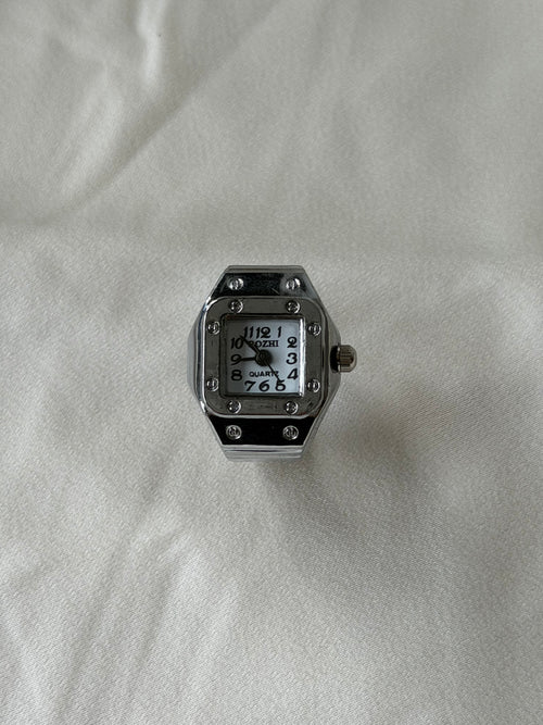 Santos Watch Ring - Silver White