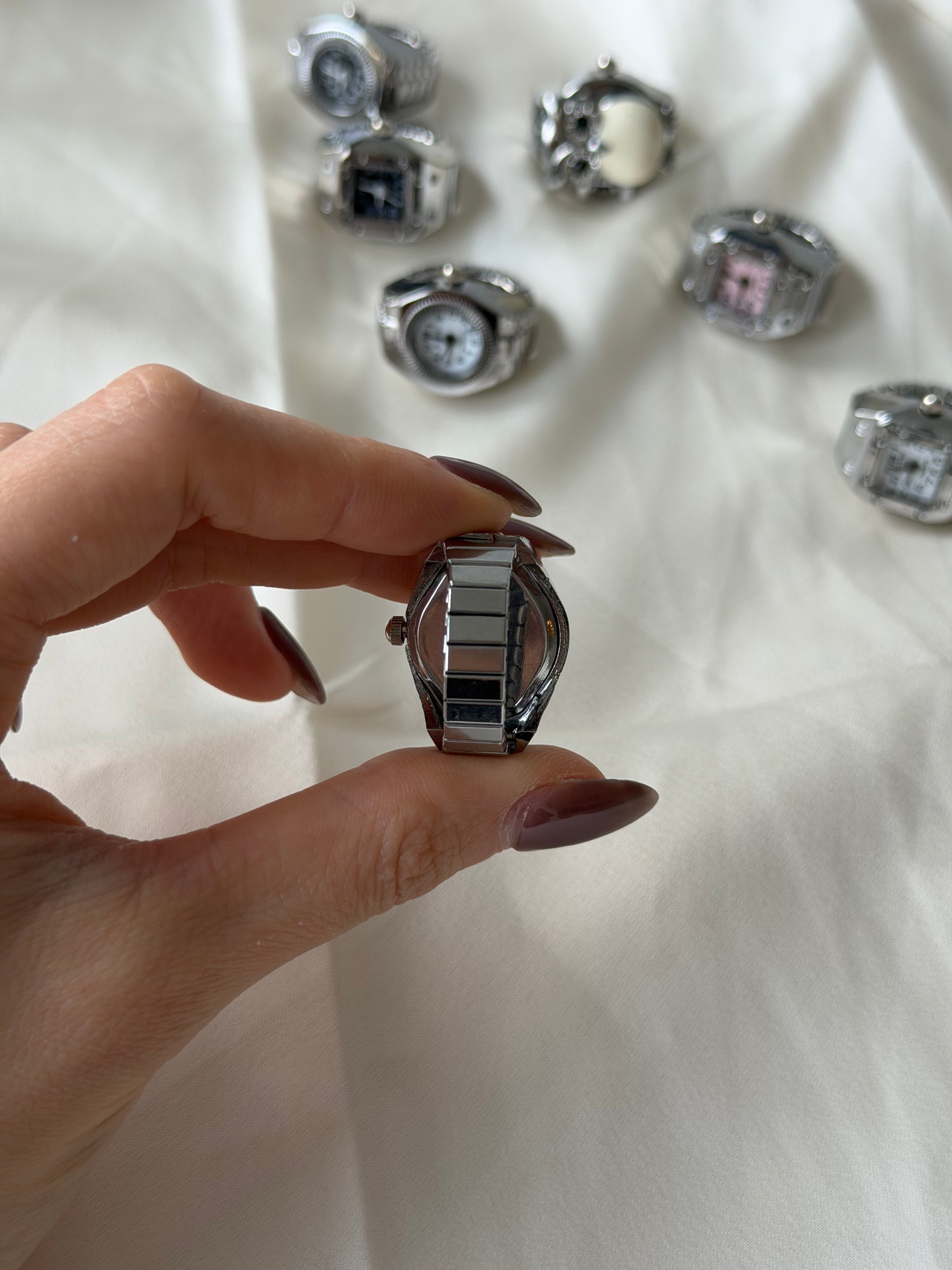 Milano Watch Ring - Silver Pink