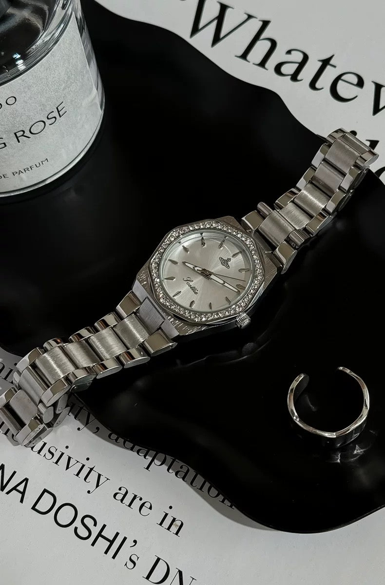 VW Seymour Watch - White/Silver Link