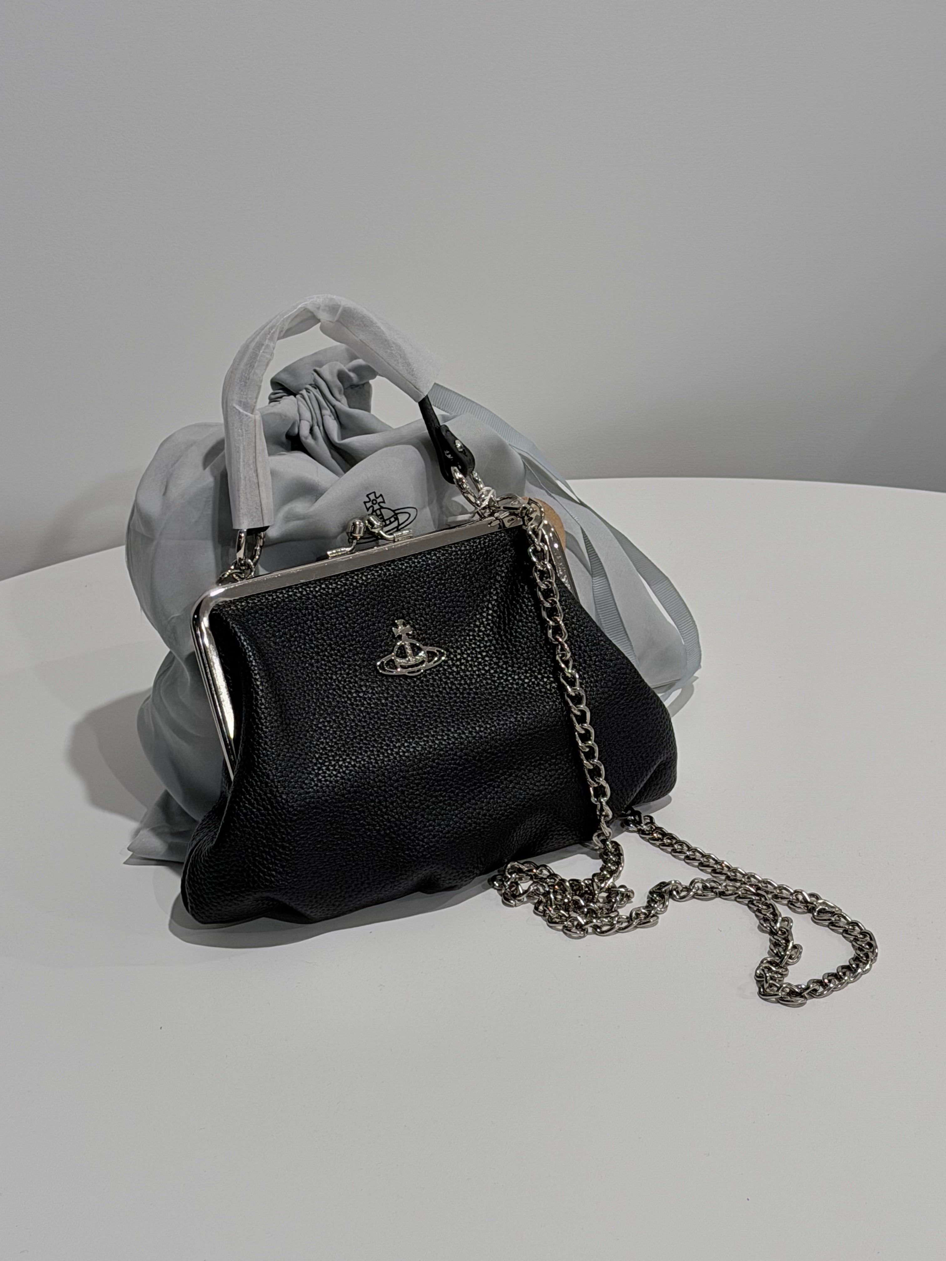 VW Granny Frame Purse - Matte Black