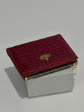 VW Slim Flap Purse - Maroon