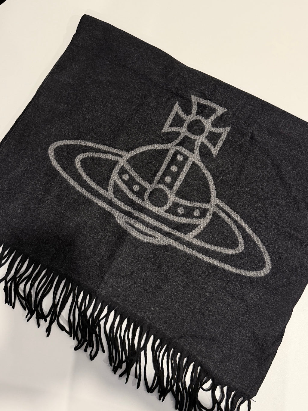 VW Single Orb And Lettering Scarf - Dark Gray