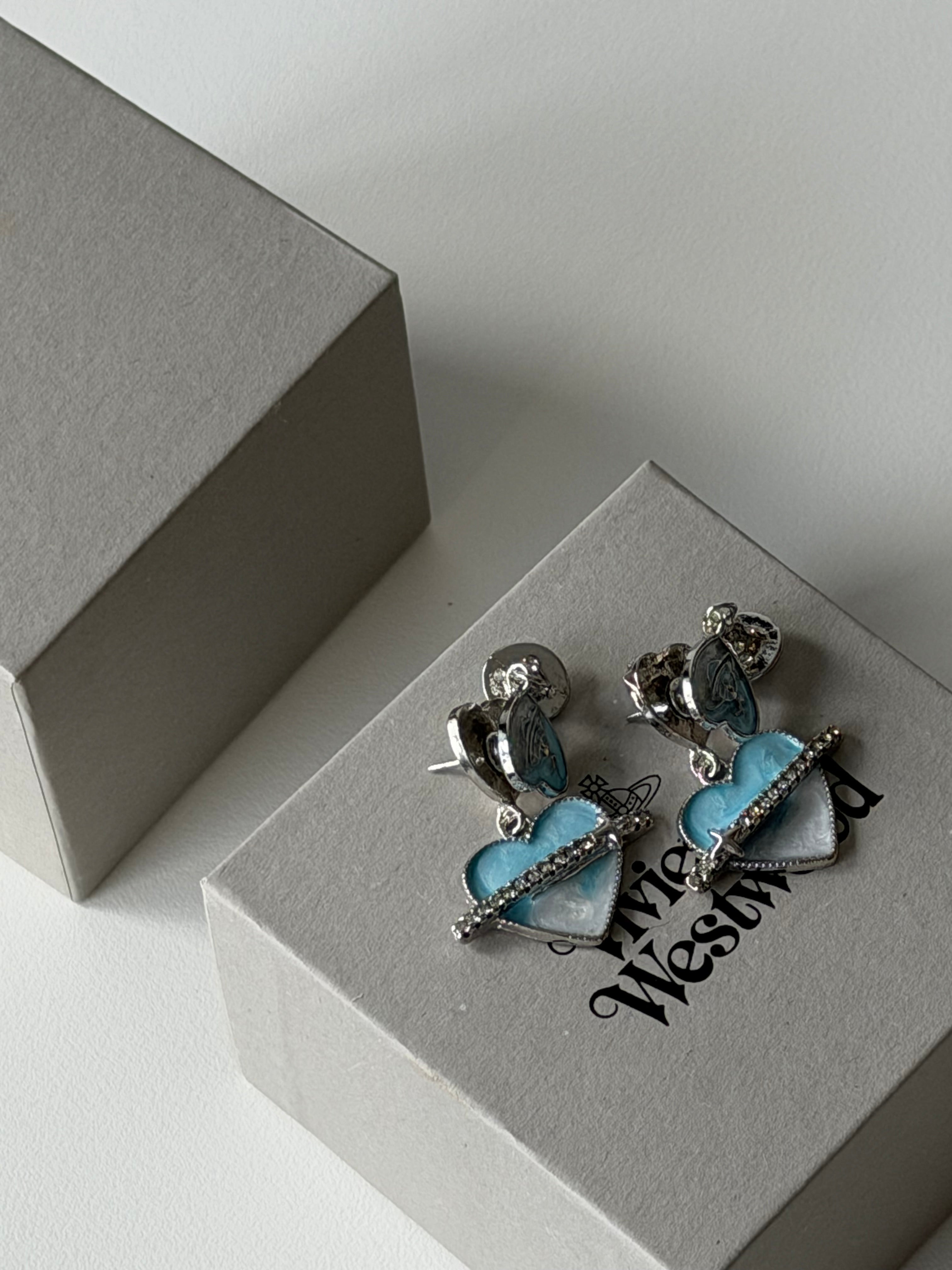 VW Heart Orb Earring Jacket Set