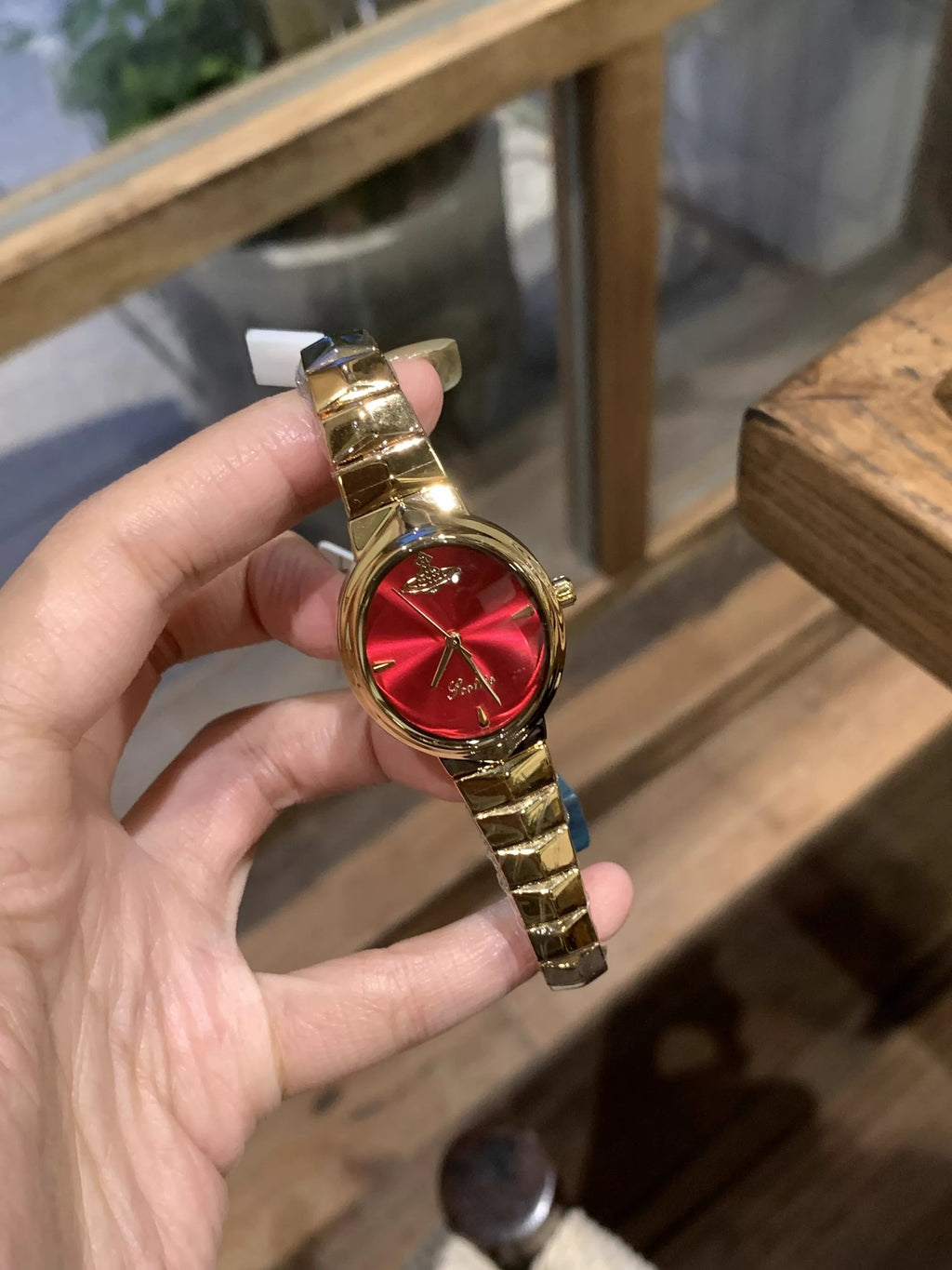 VW Armour Watch - Red/Gold Link