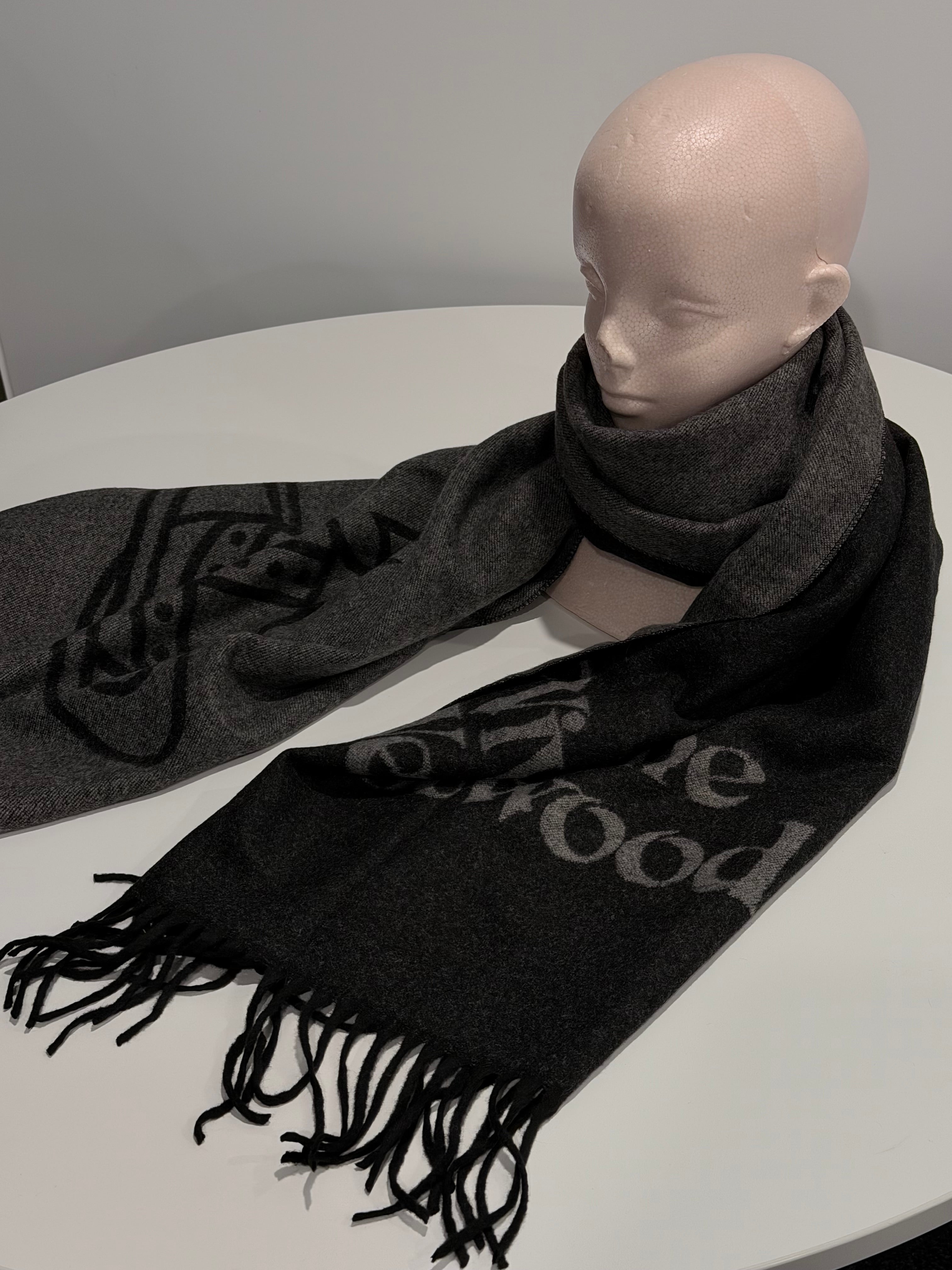VW Single Orb And Lettering Scarf - Dark Gray