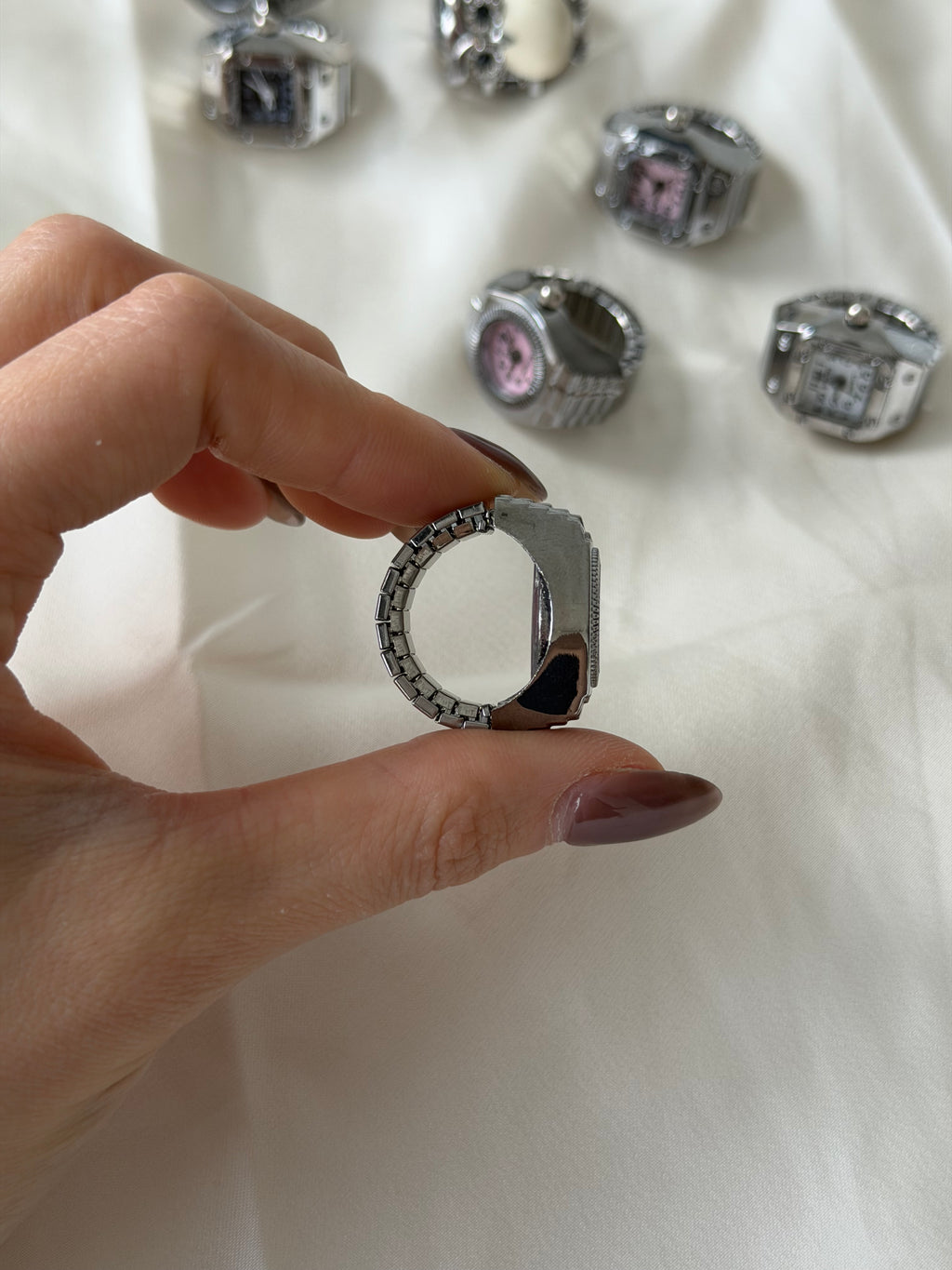 Milano Watch Ring - Silver White