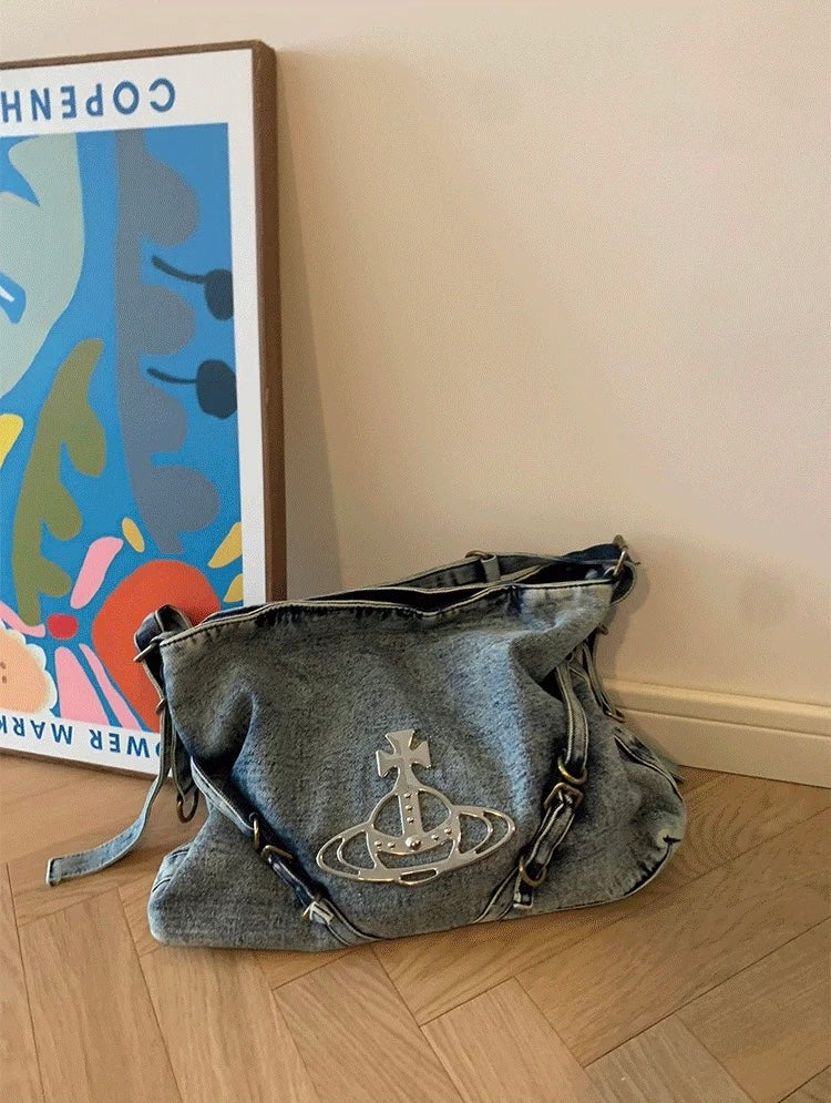 VW Maxime Large Shoulder Bag - Denim