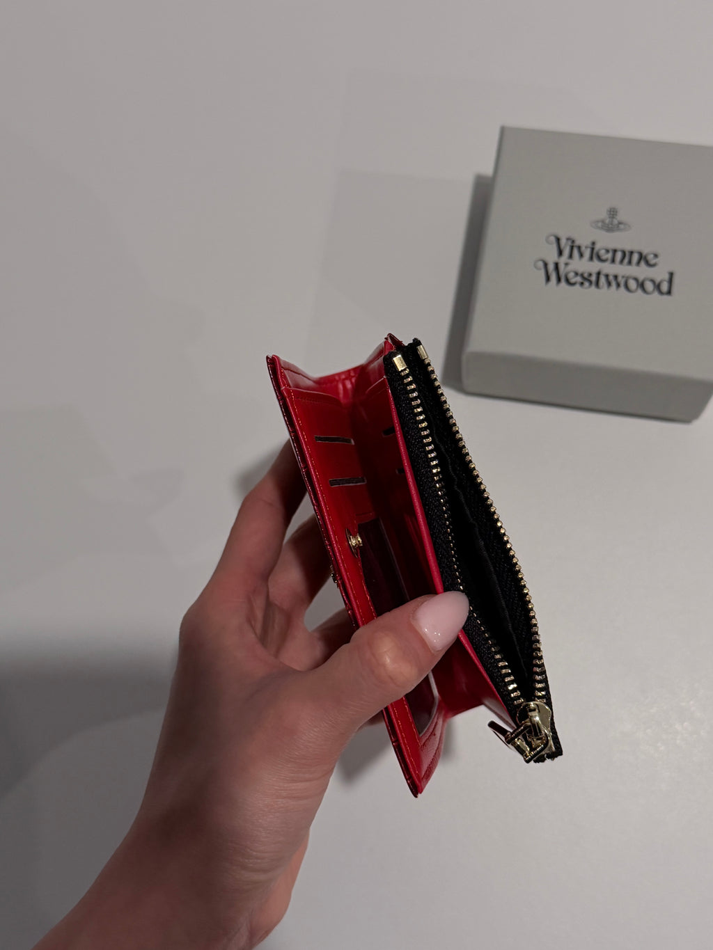 VW Slim Flap Purse - Maroon