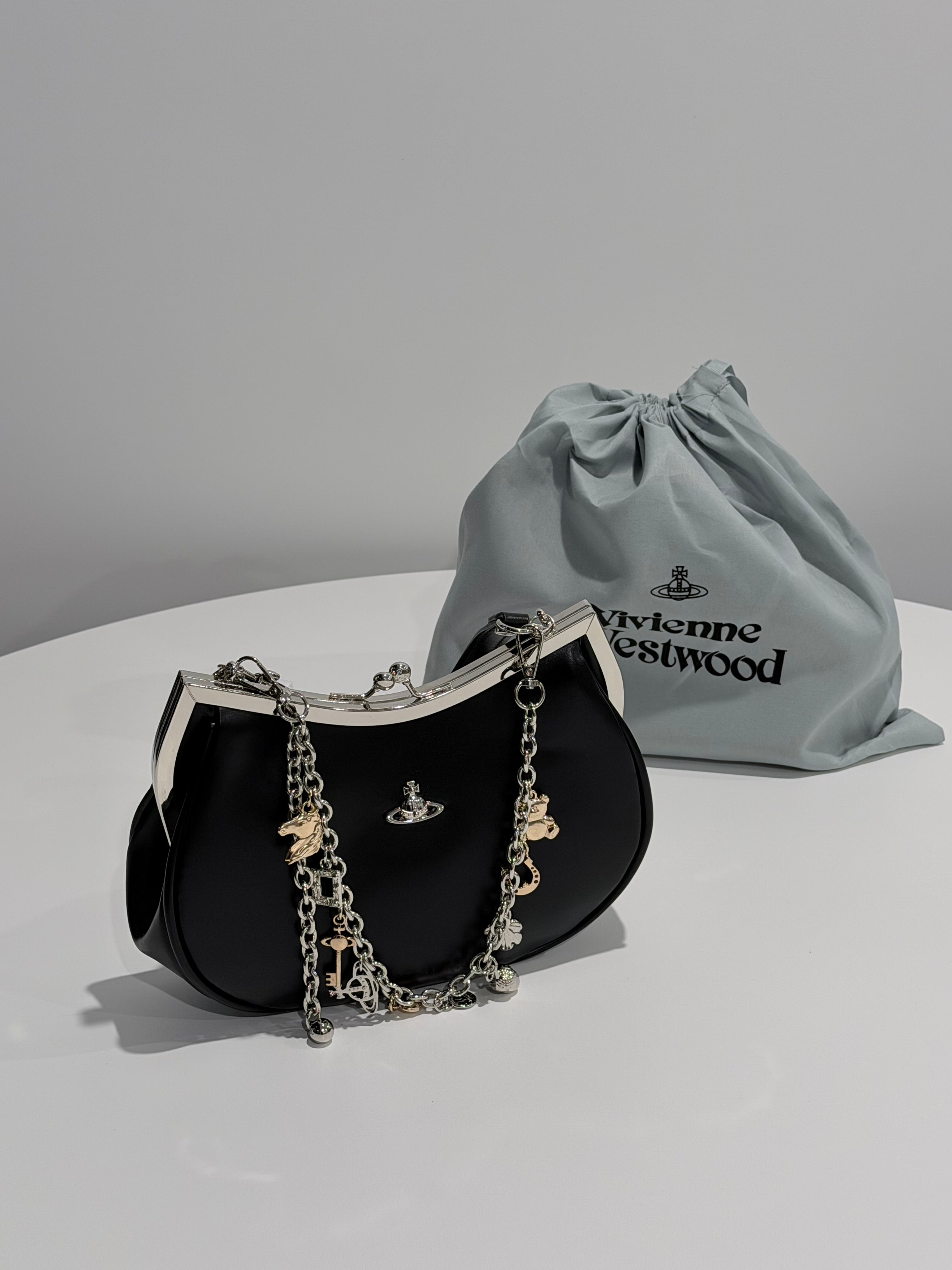 VW Charm Frame Purse - Matte Black