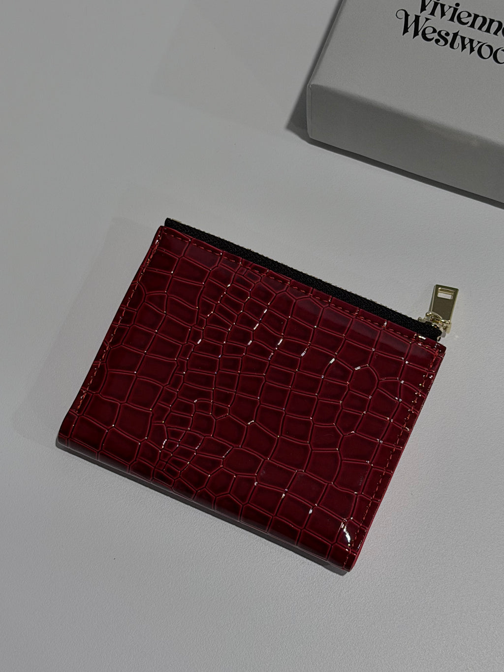 VW Slim Flap Purse - Maroon