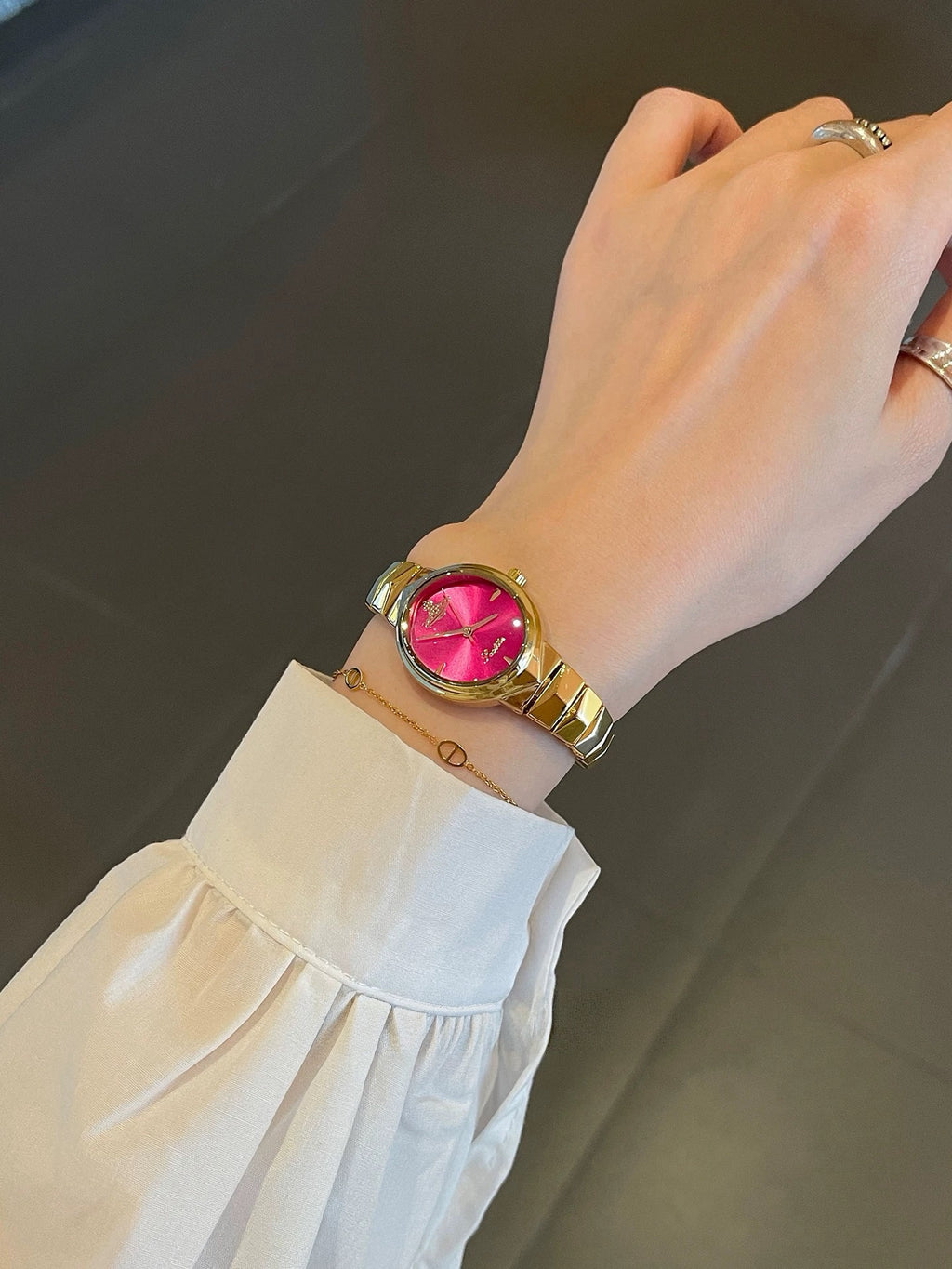 VW Armour Watch - Red/Gold Link