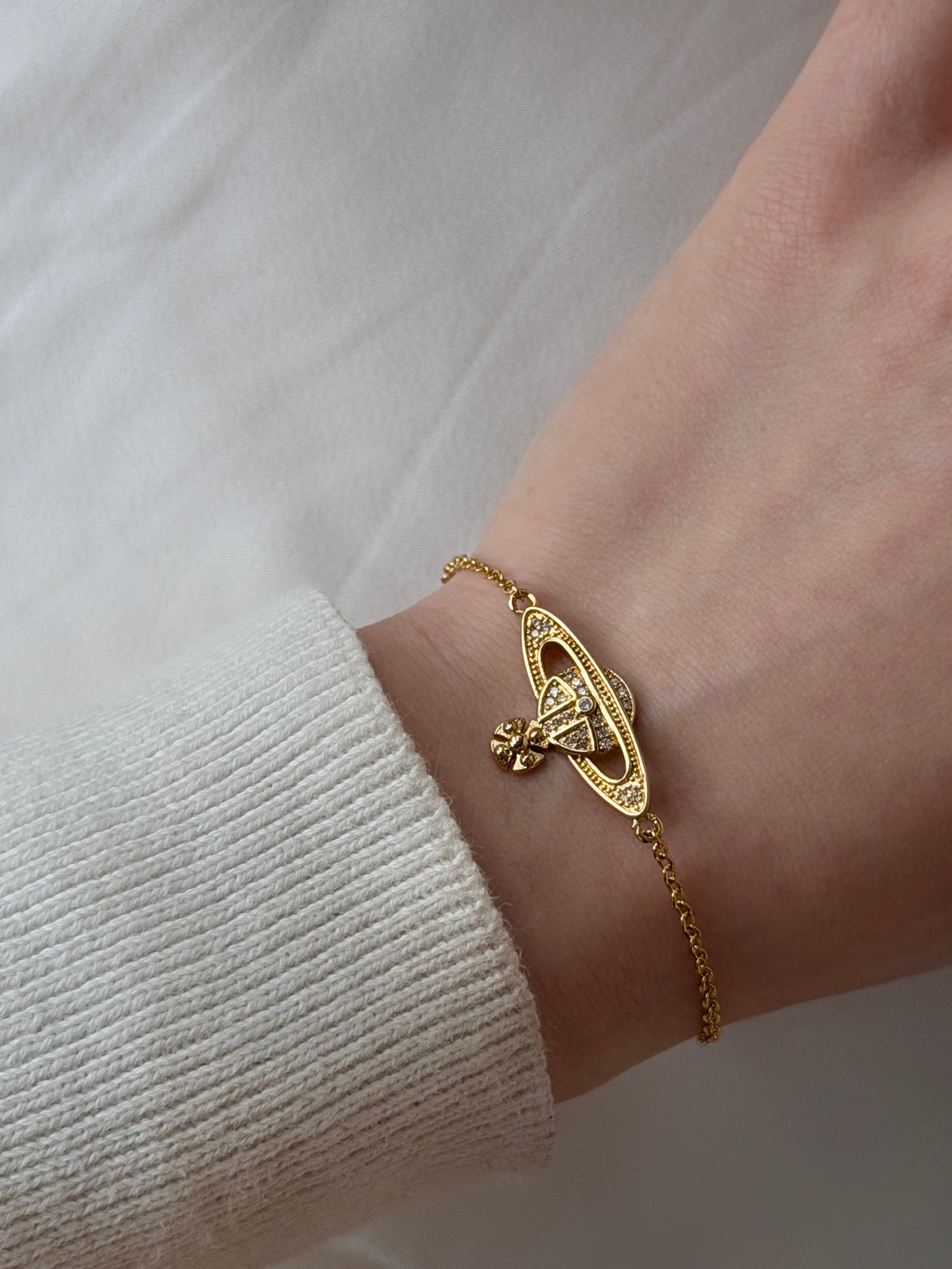 VW Mini Bas Relief Bracelet - Gold