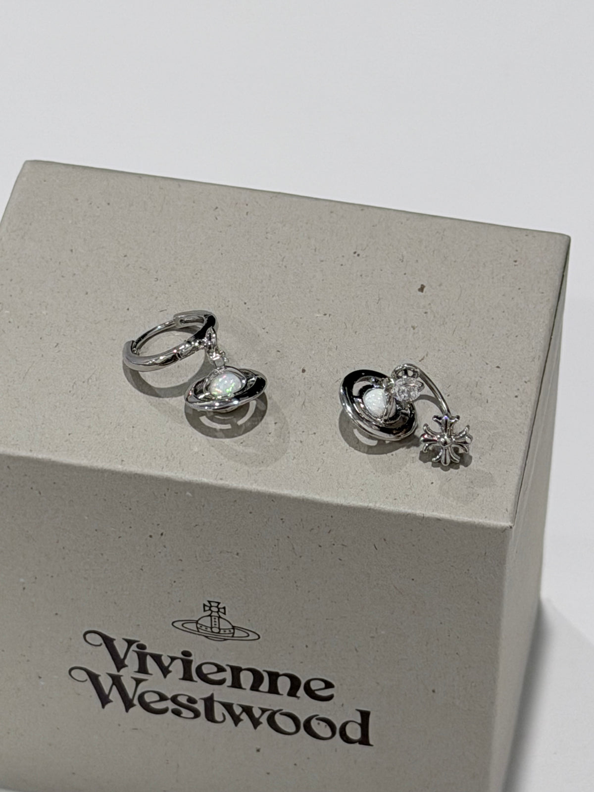 Boucles d'oreilles pendantes VW Orb - Blanc