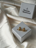 VW Mayfair Bas Relief Earrings - Gold