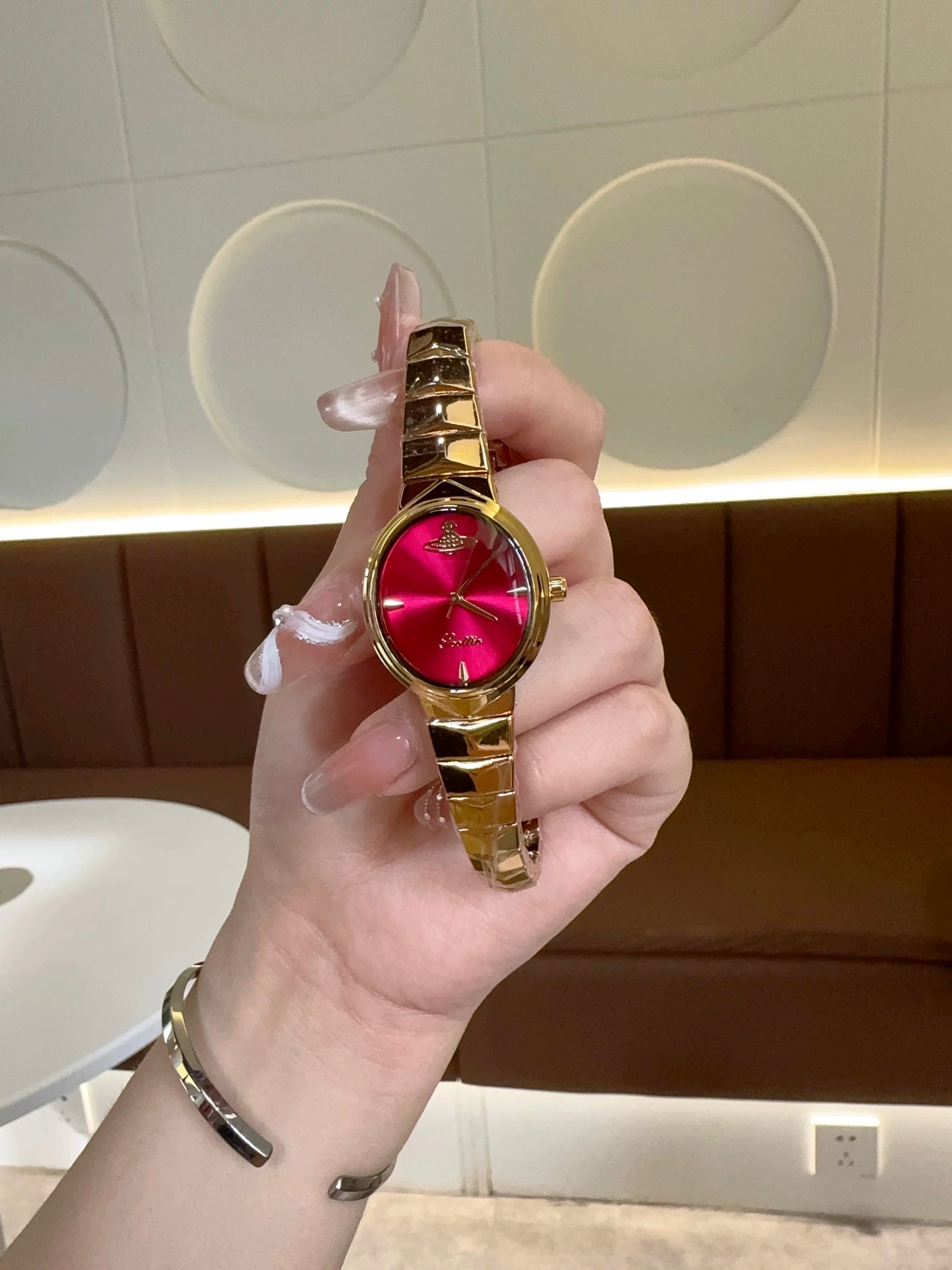 VW Armour Watch - Red/Gold Link