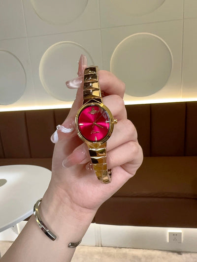 VW Armour Watch - Red/Gold Link
