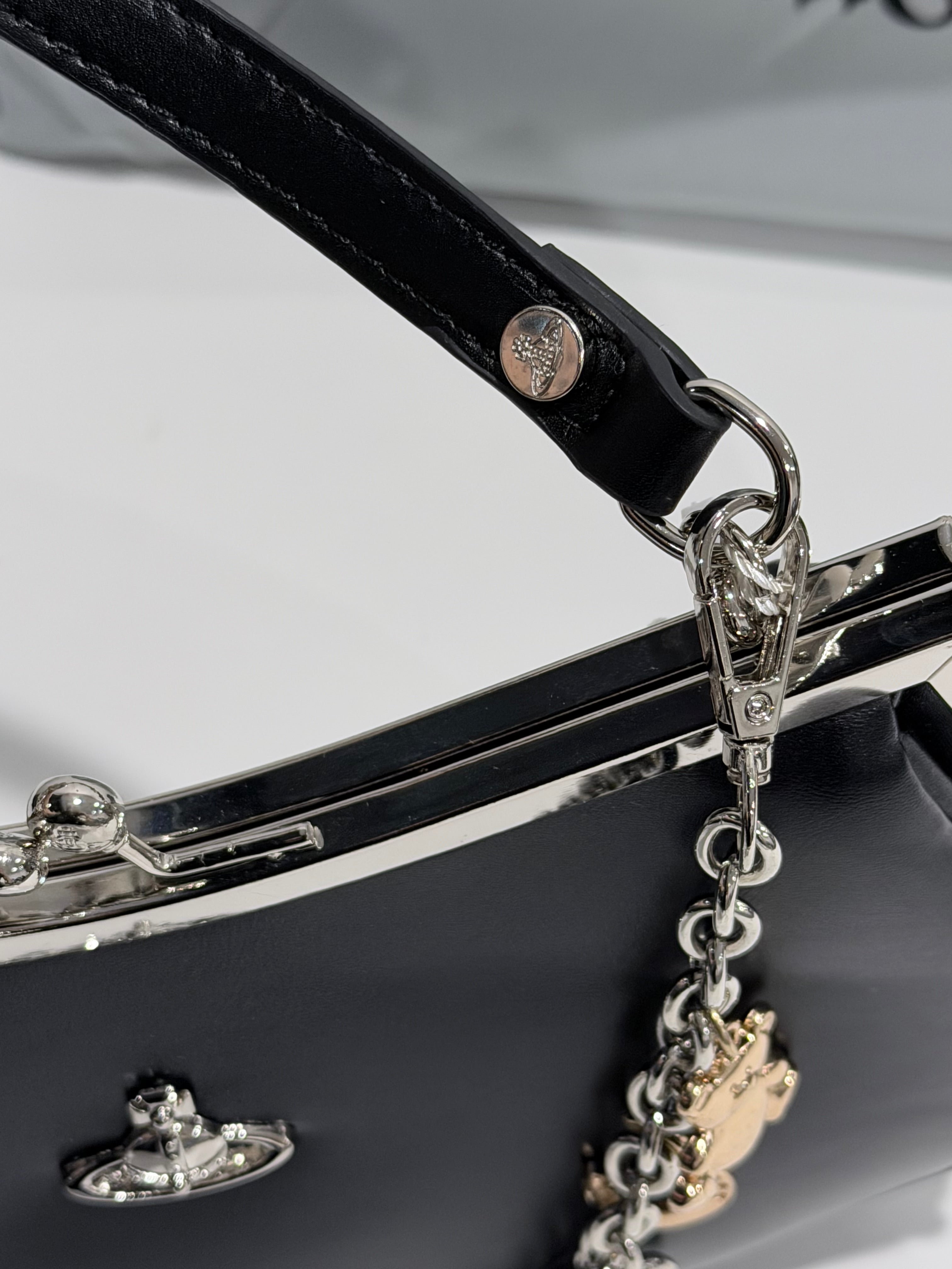 VW Charm Frame Purse - Matte Black