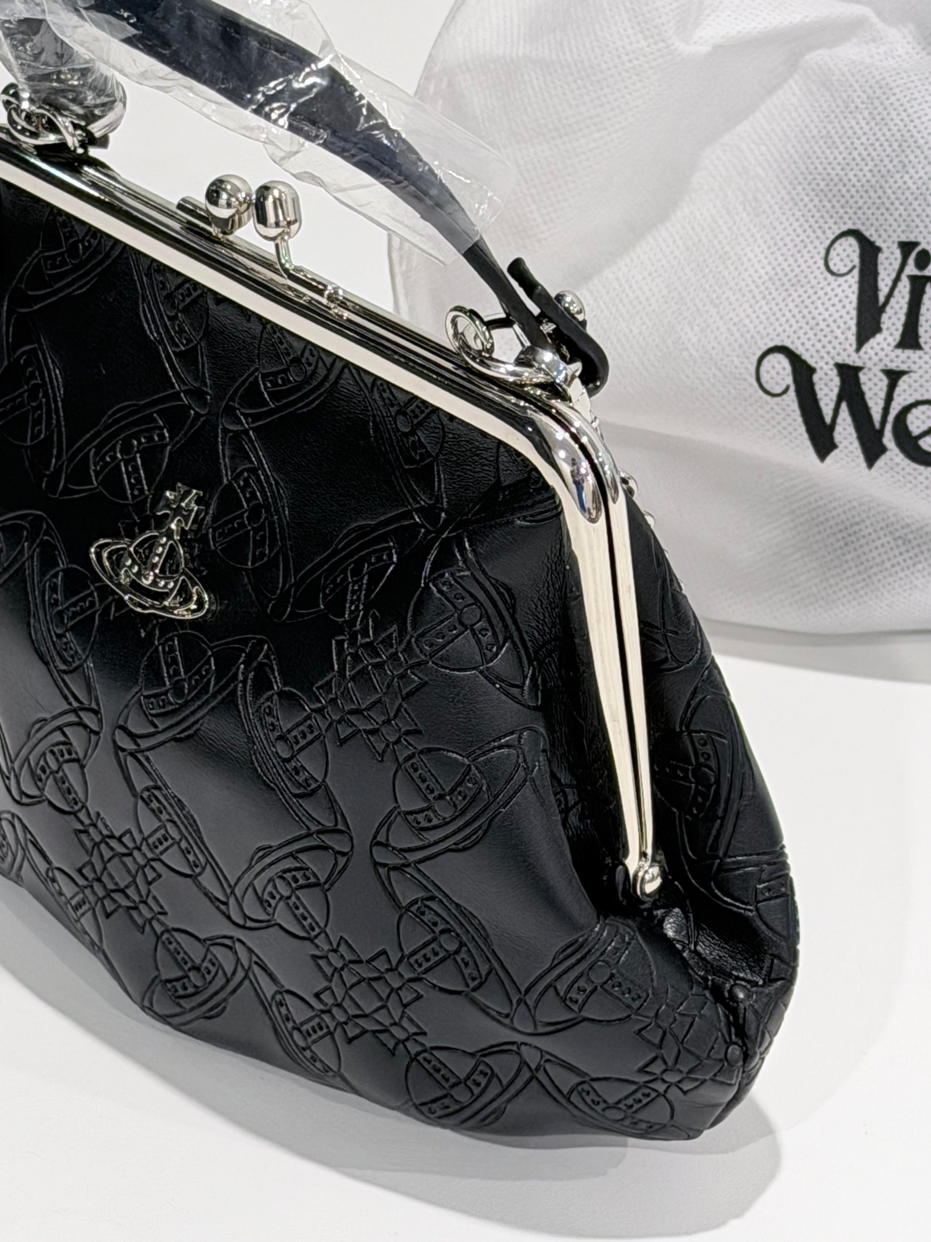 VW Granny Frame Purse - Black Print