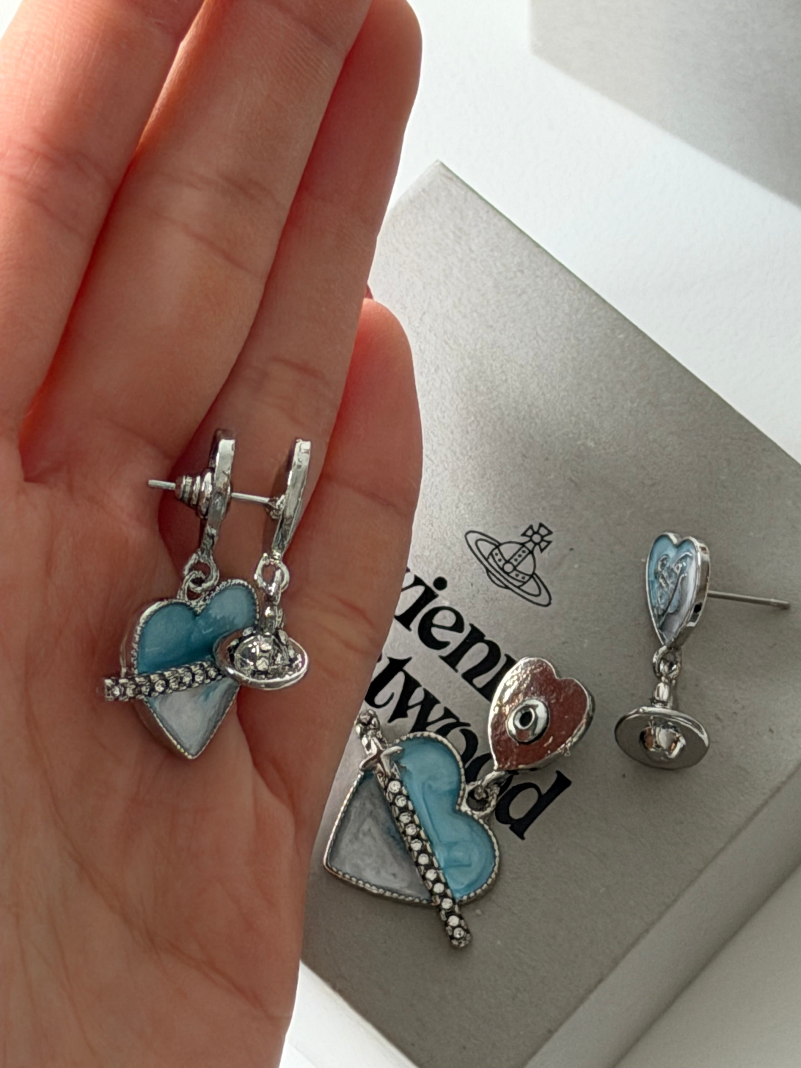 VW Heart Orb Earring Jacket Set