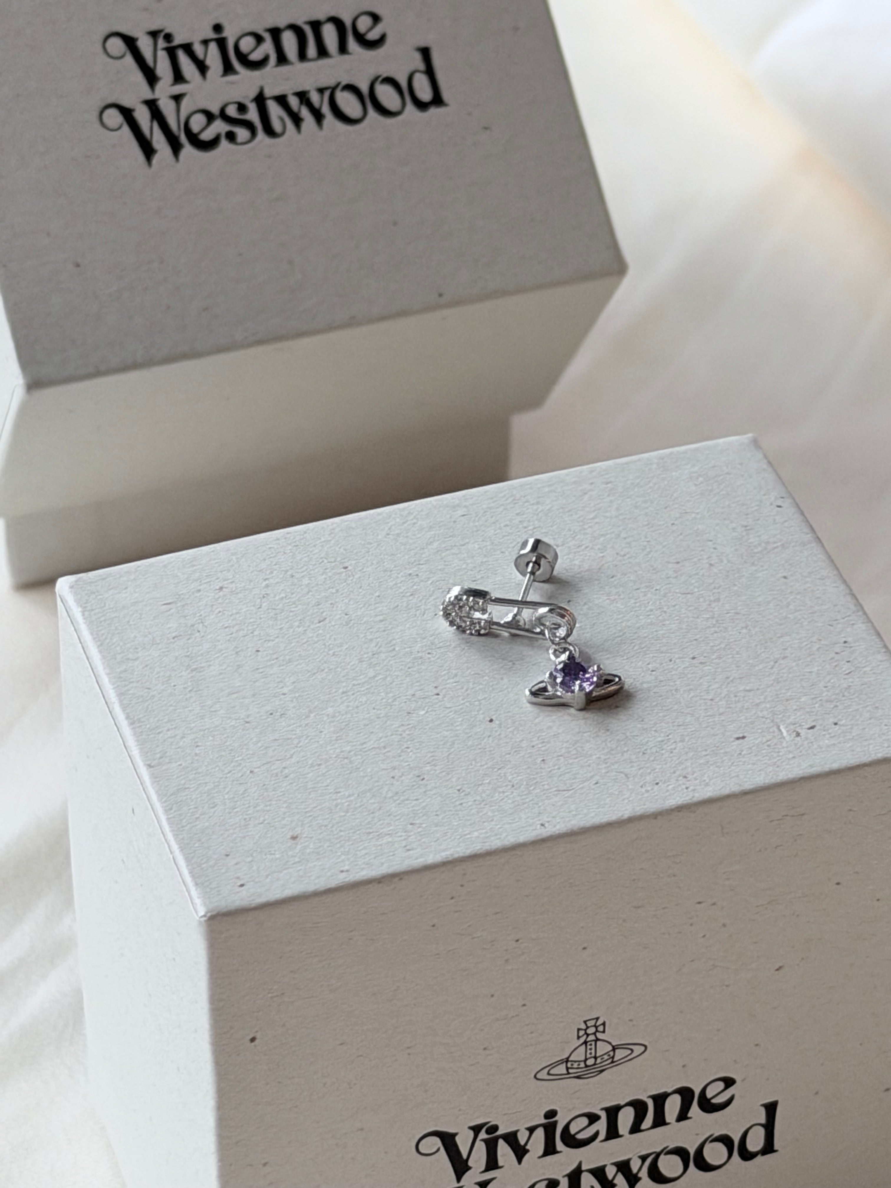 VW Mini Lucrece Earring - Purple