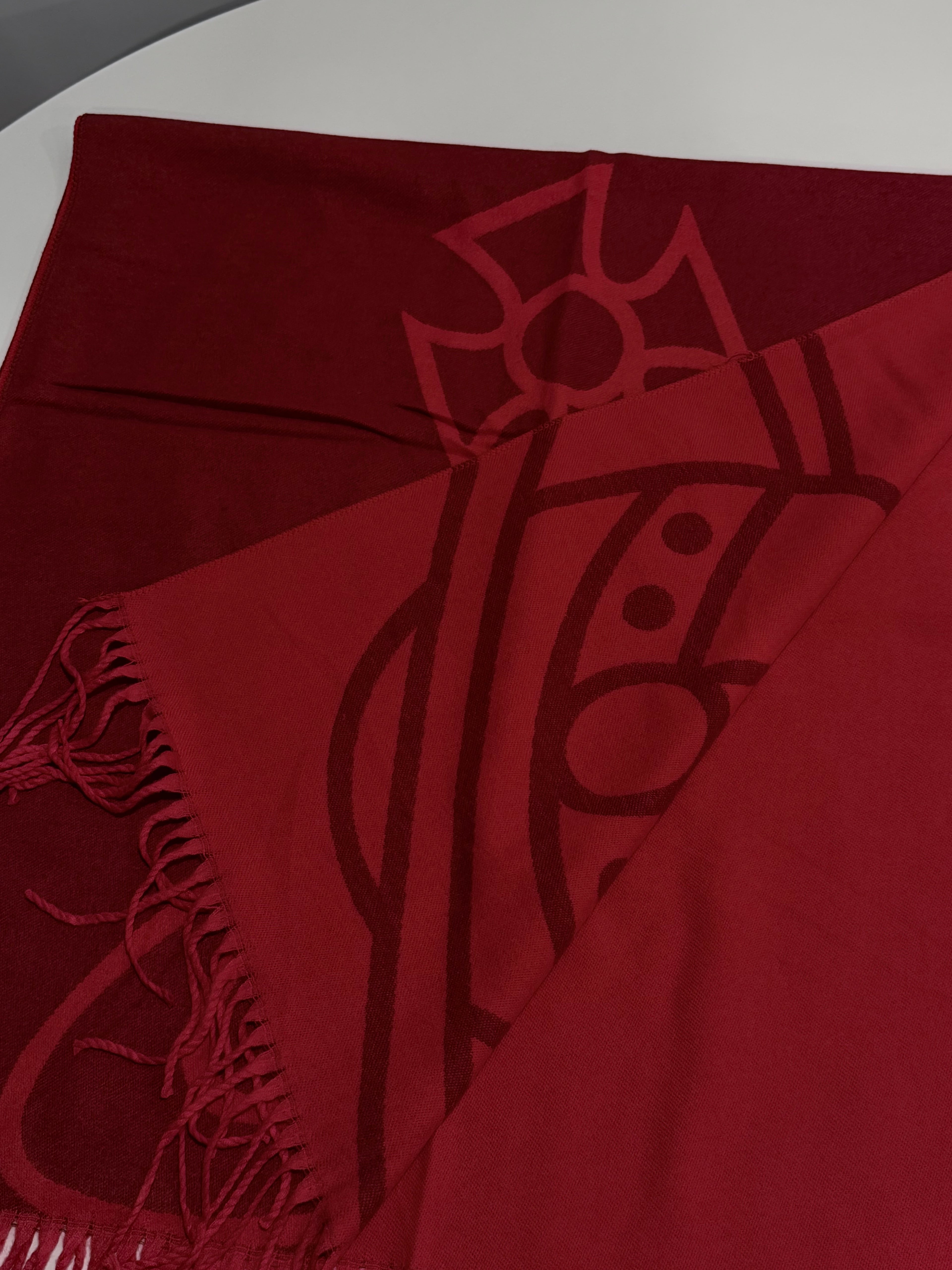 VW Double Side Single Orb Scarf - Red