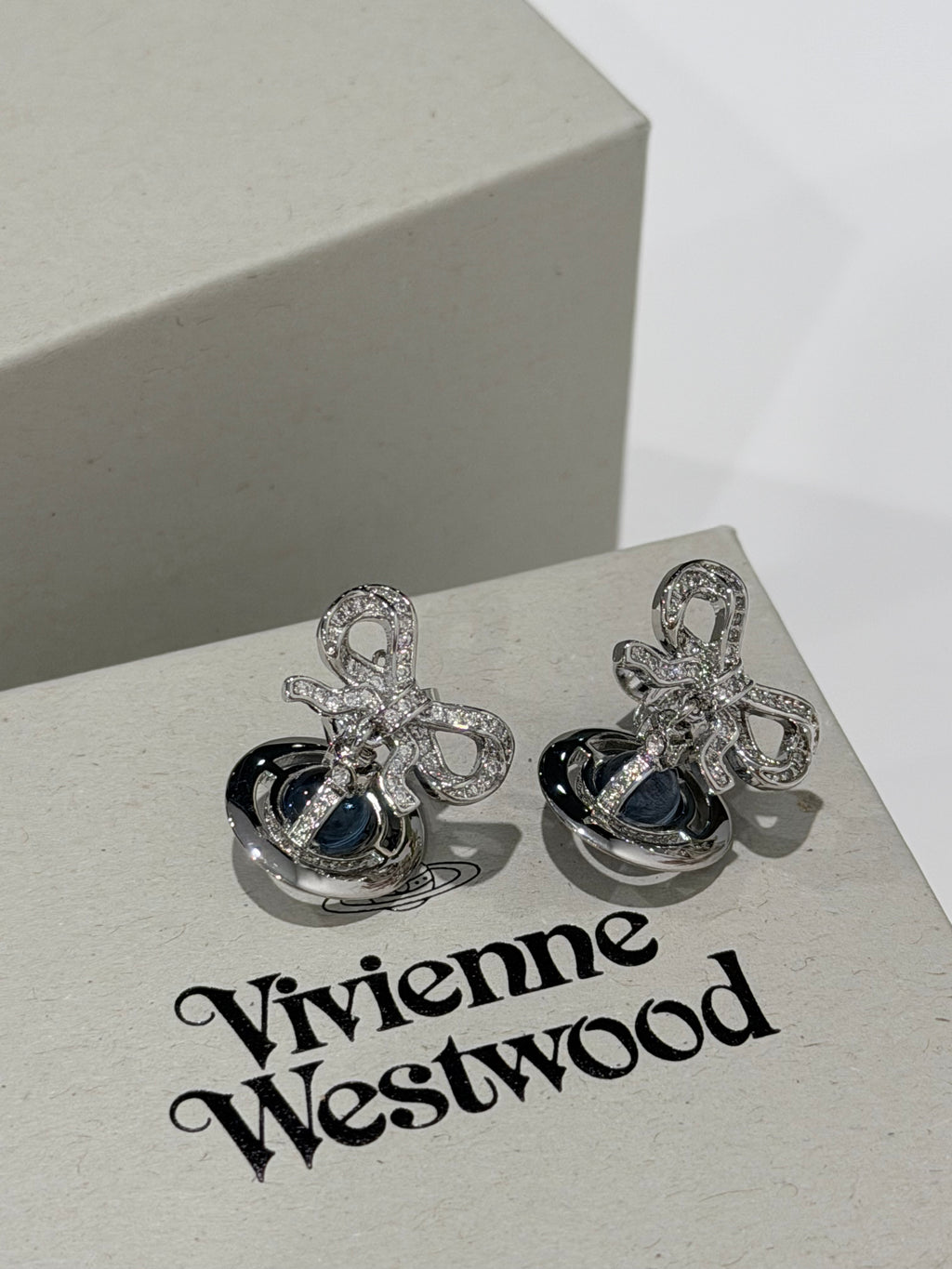 Boucles d'oreilles pendantes VW Ribbon Orb - Bleu