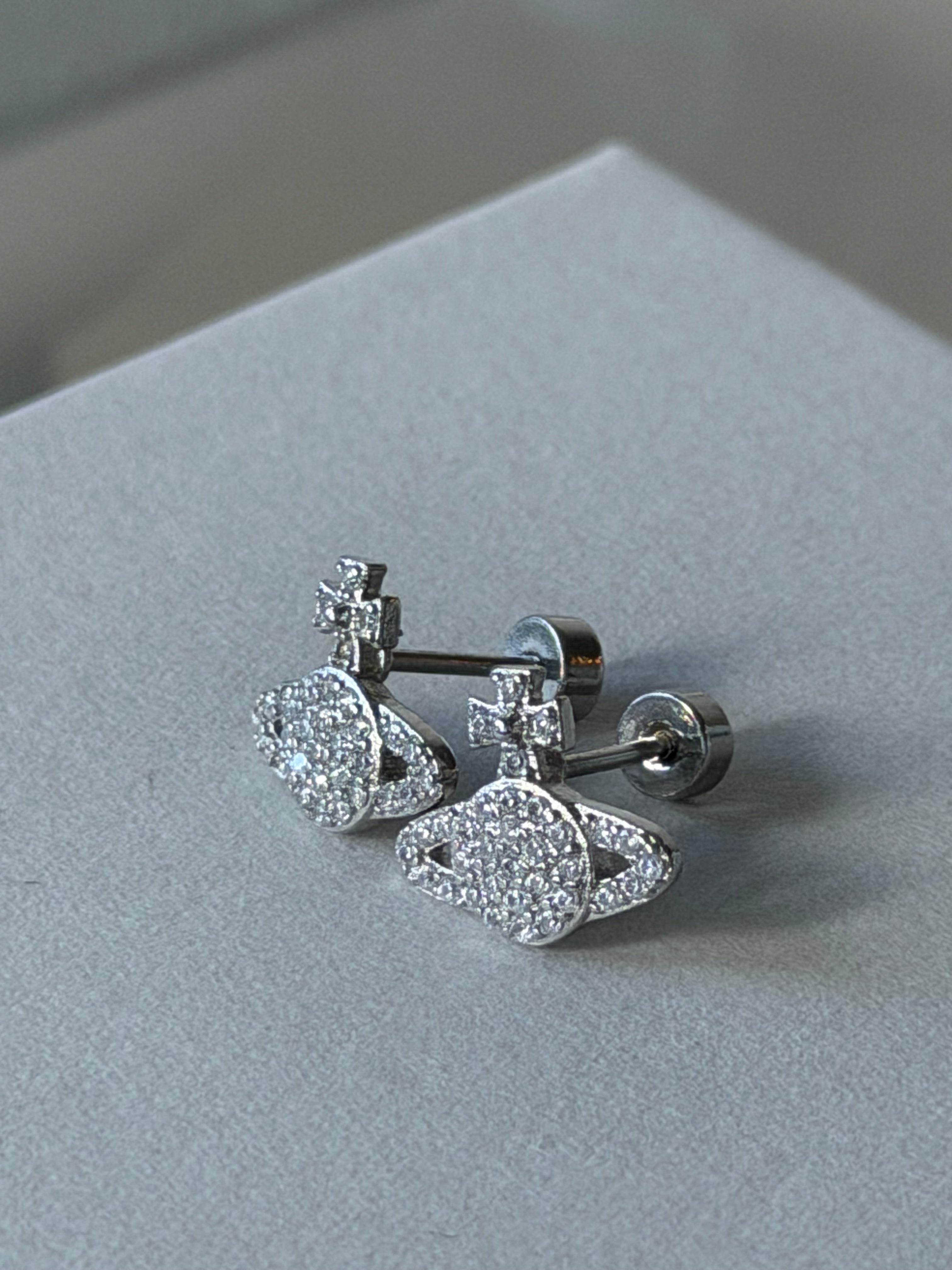 VW Grace Bas Relief Stud Earrings