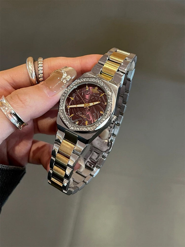 VW Wallace Watch - Plum/Dual Link