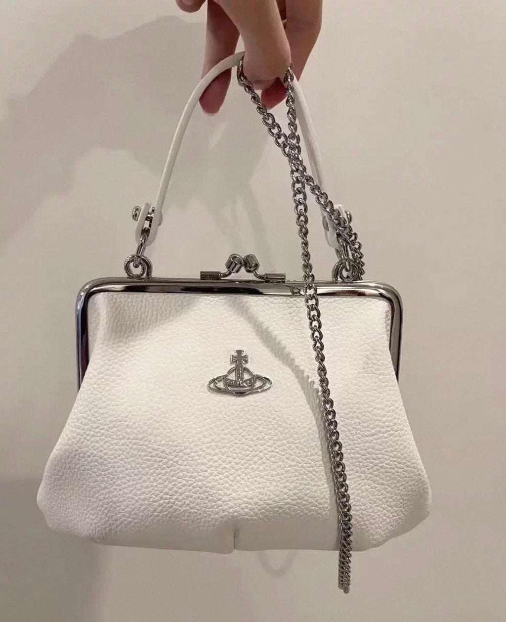 VW Granny Frame Purse - Matte White