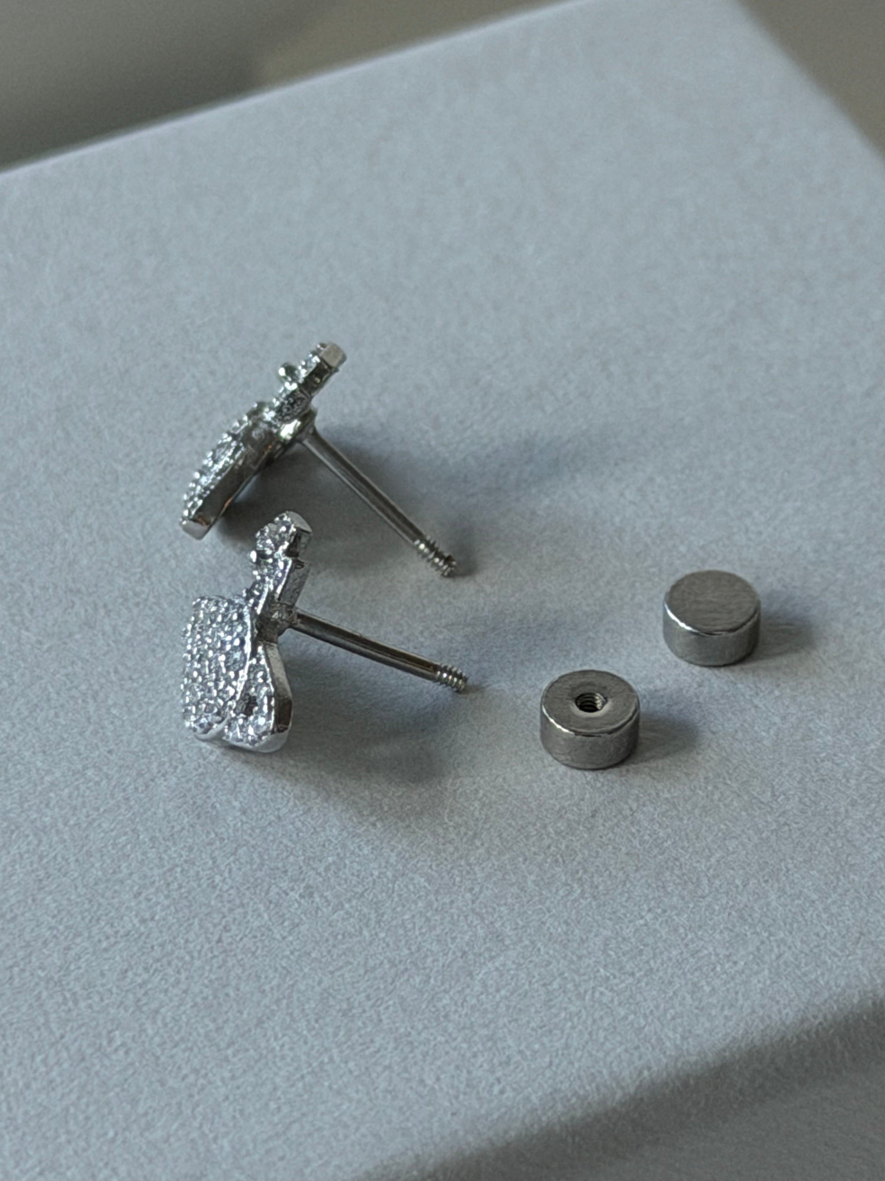 VW Grace Bas Relief Stud Earrings