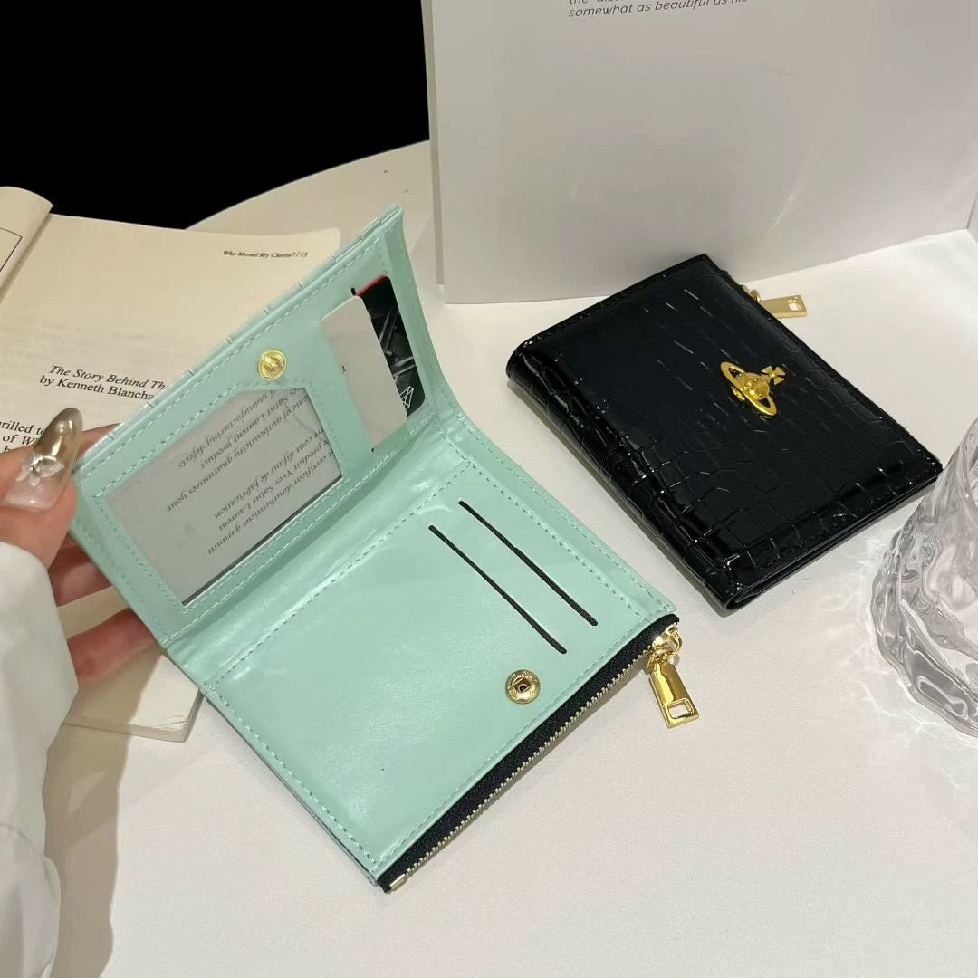 VW Slim Flap Purse - Blue