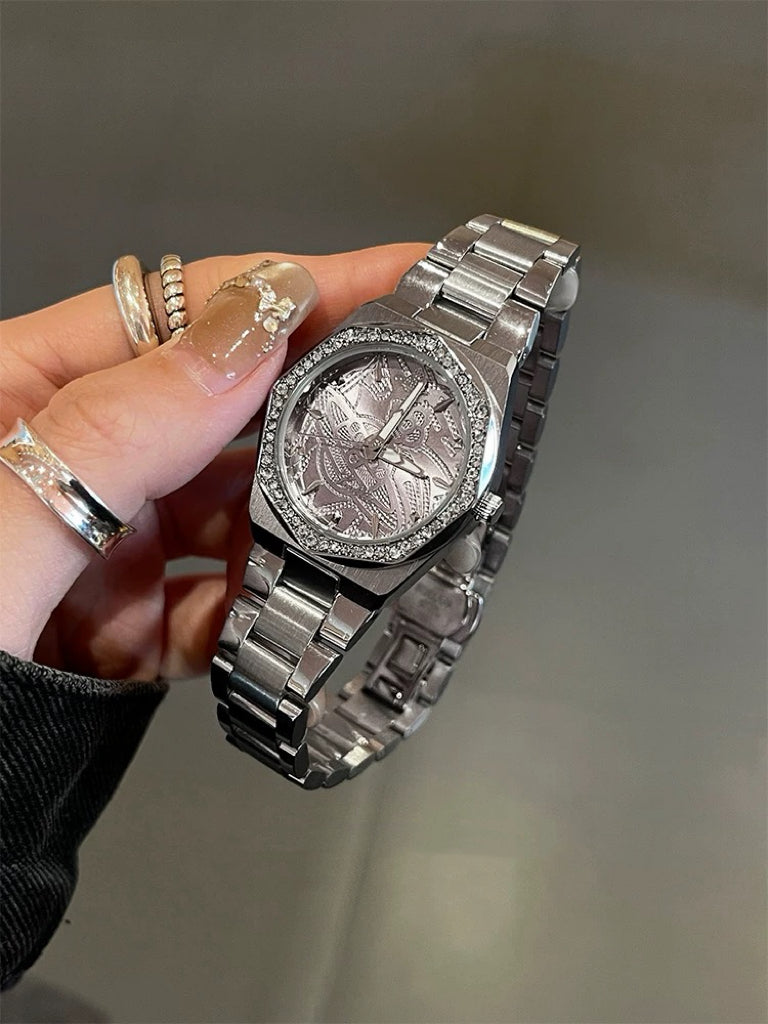 VW Wallace Watch - Purple/Silver Link
